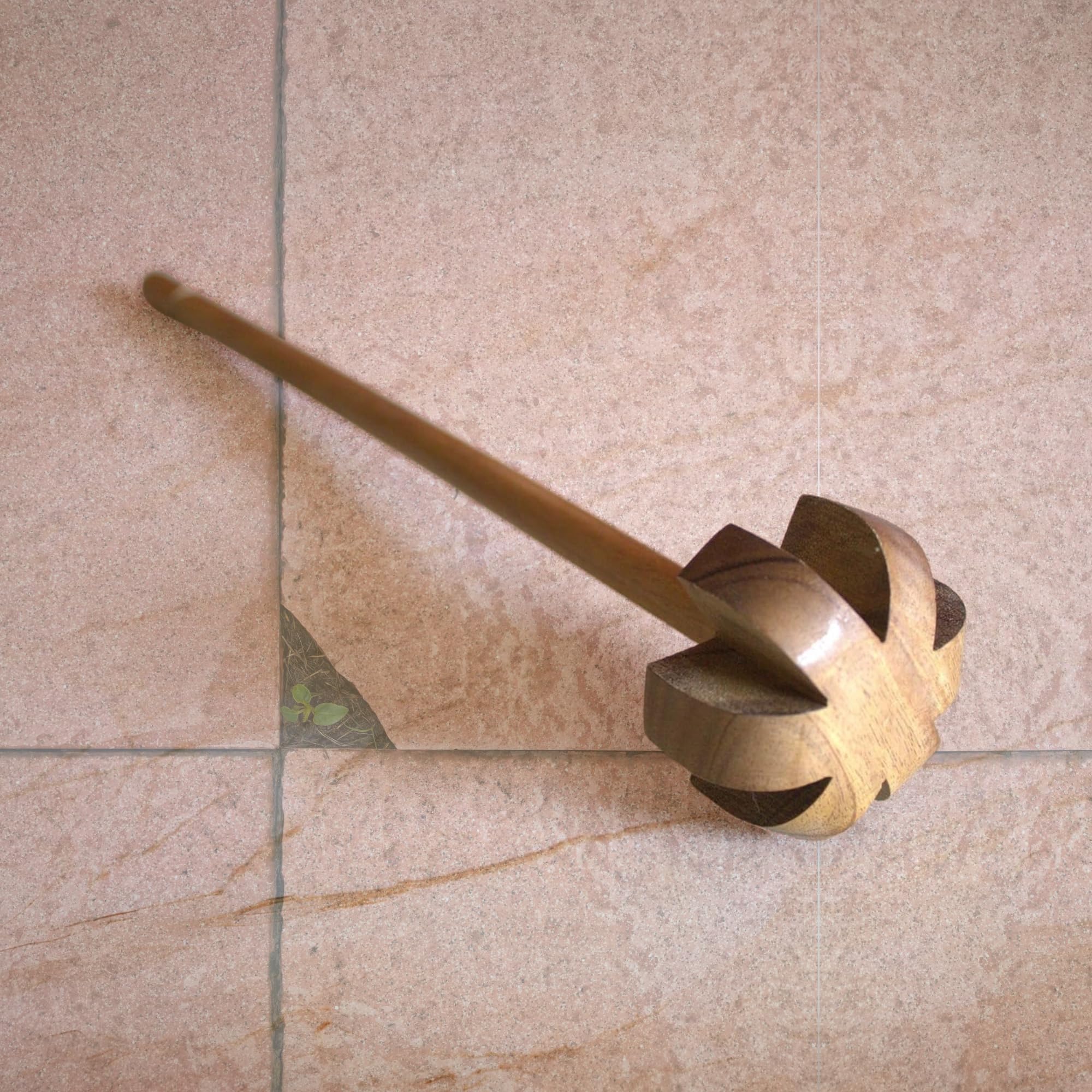 Santarms Wooden Whisk Beater – Traditional Mathani/Rawai/Churner for Lassi, Buttermilk, Butter & Curd | Handmade Kitchen Handicraft Utensil – Pack of 1-image-44
