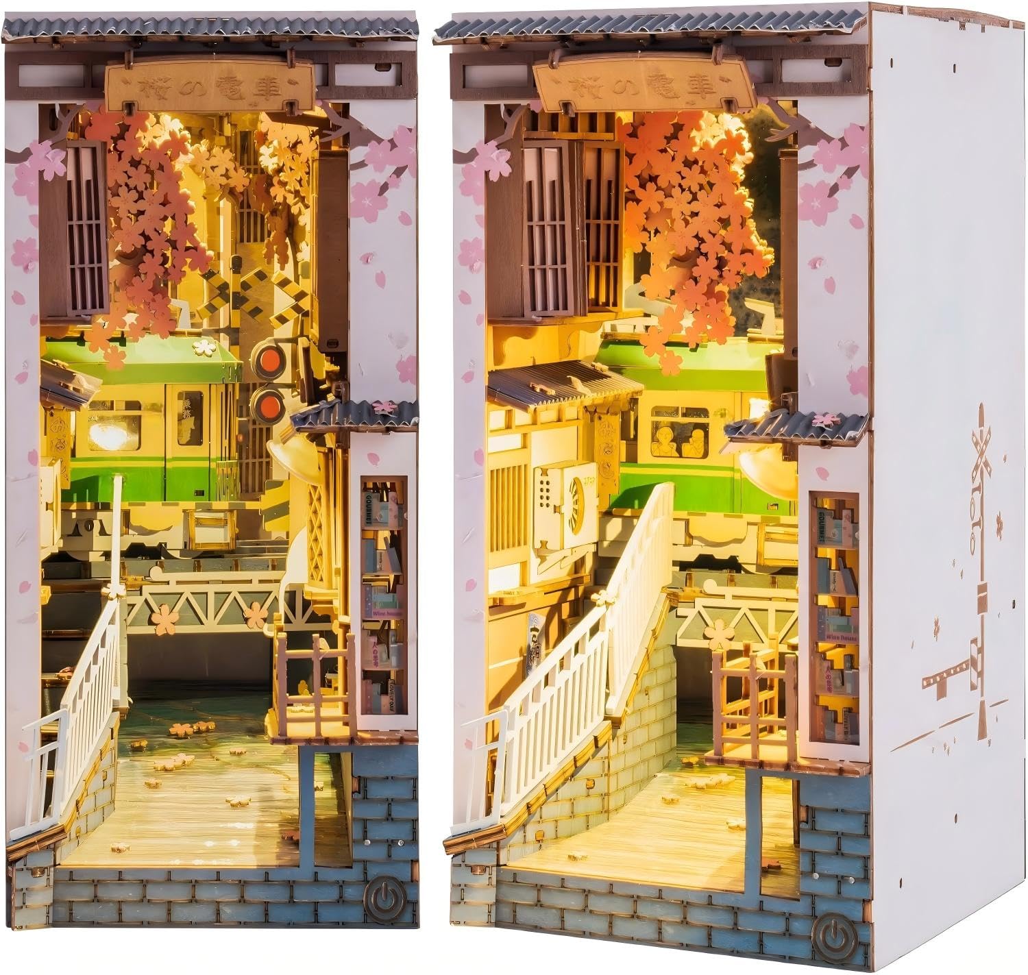 Amazon | Rolife DIY ブックヌック 桜の電車 立体パズル ミニチュア