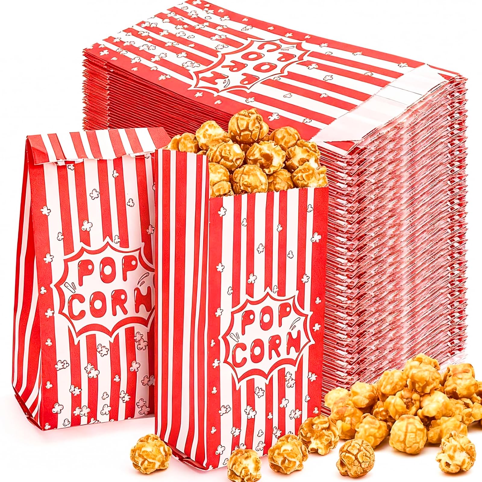 400 Stück kleine Popcorn-Tüten, 28 ml, Papier-Popcorn-Tüten für Popcorn-Maschine, fettdichte Popcorn-Behälter, Becher für individuelle Portionen, Party, Filmabend