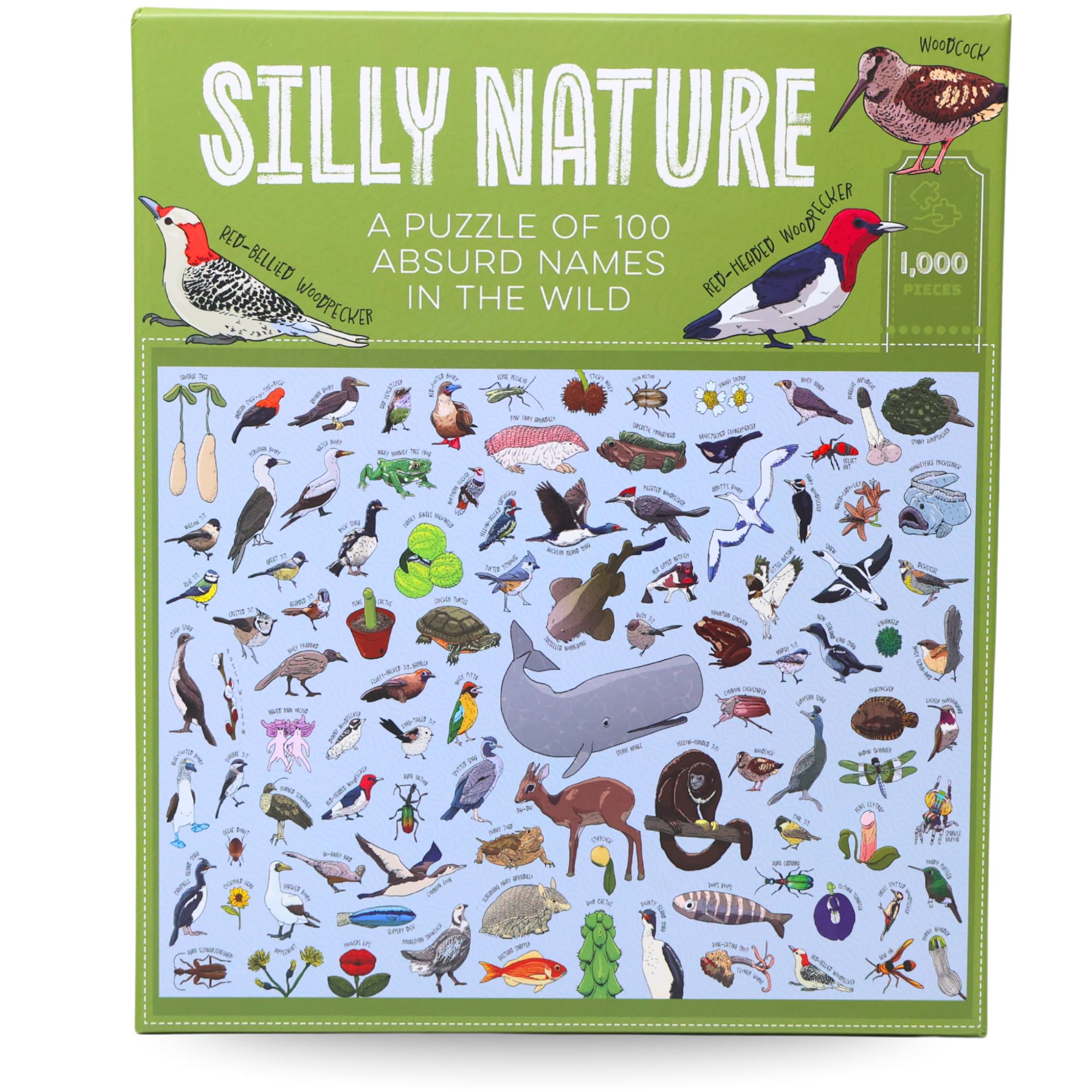 Funny Puzzles for Adults 1000 Pieces Jigsaw Puzzle - Silly Nature 100 Puns Found in The Wild - Hilarious Jigsaw Puzzle - Perfect White Elephant Gag