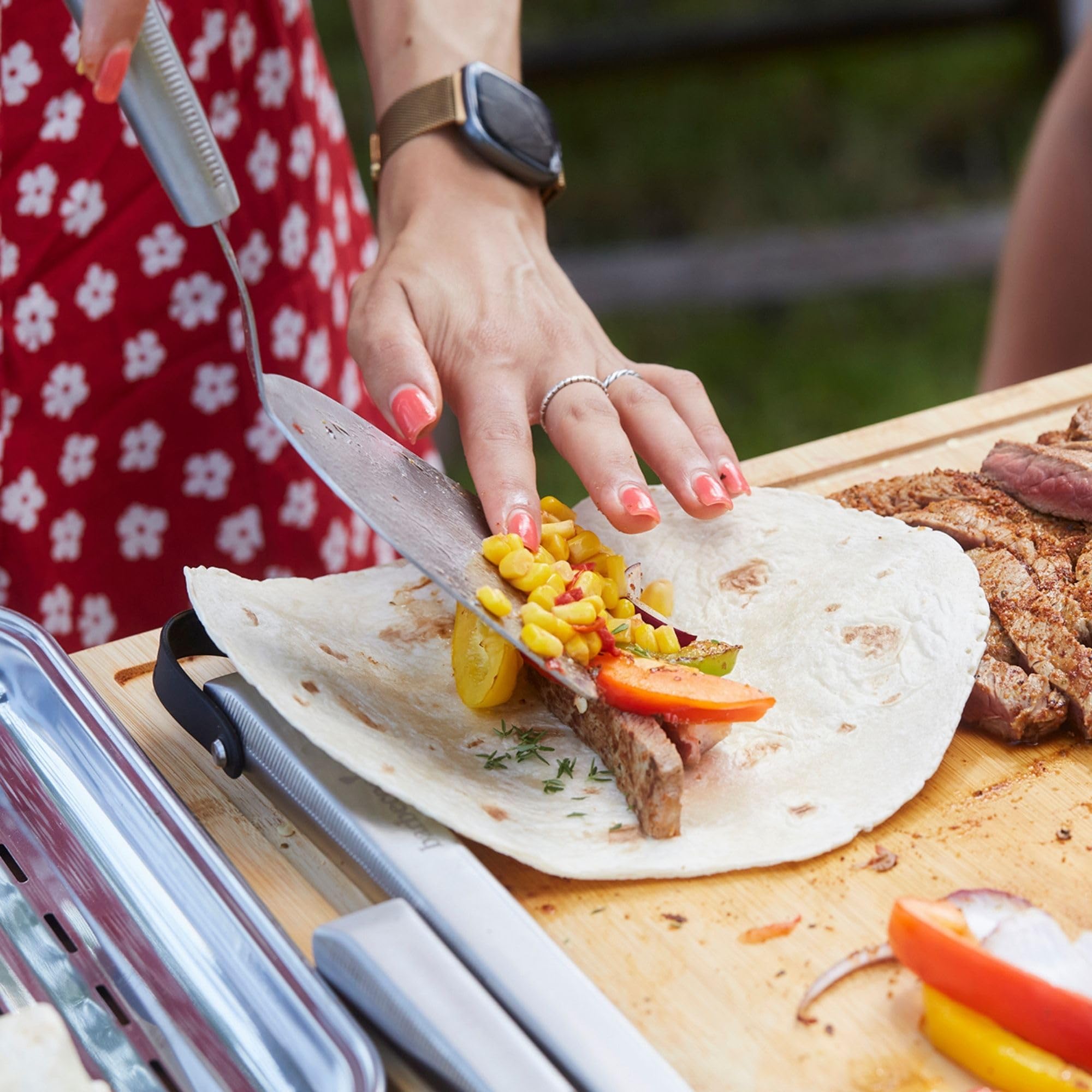 Barbecook Set de 2 espátulas Premium para Plancha, Utensilios para Plancha de Barbacoa, Acero Inoxidable, 33cm