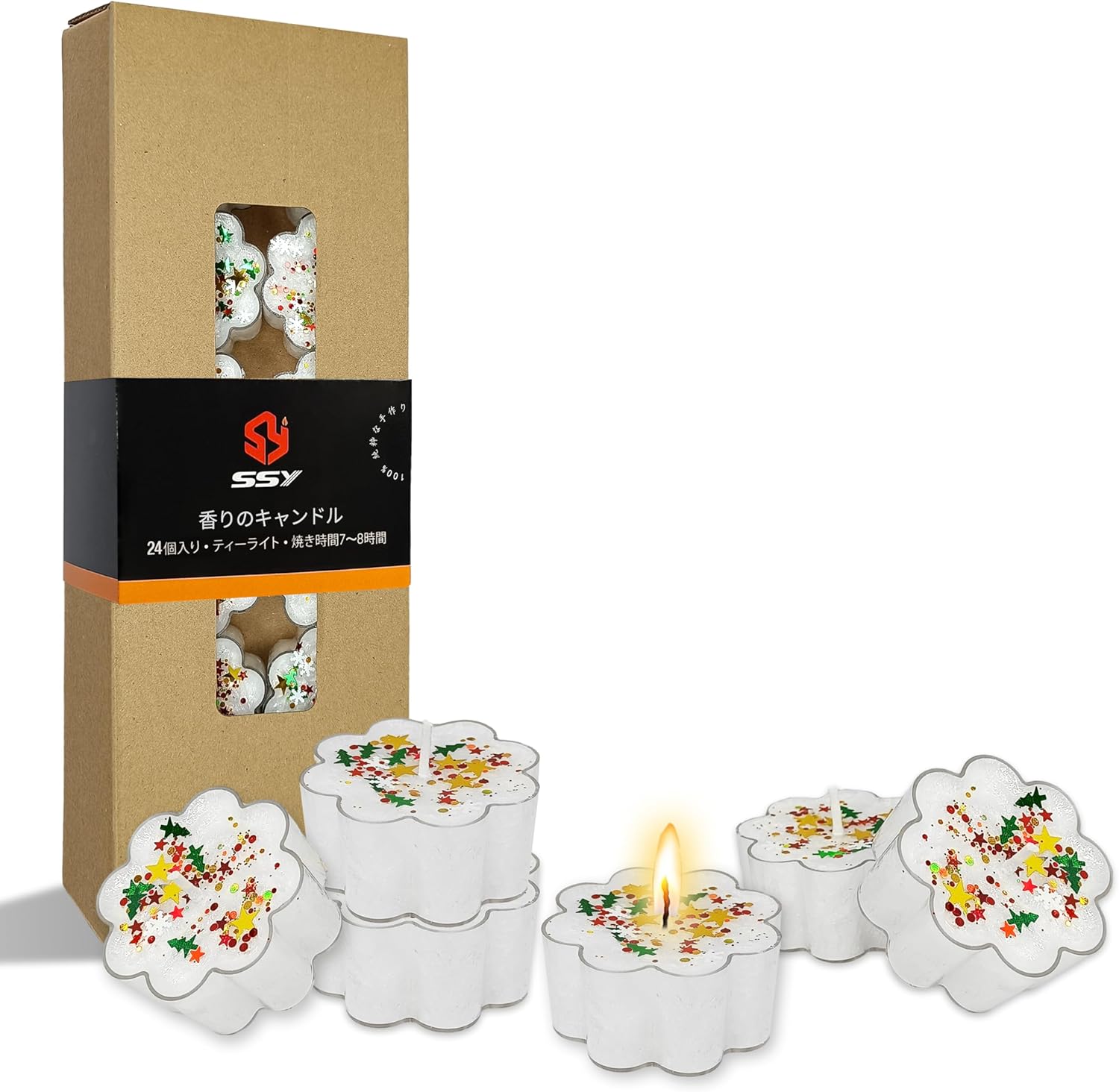 Amazon.co.jp ティーライトキャンドル 桜の香り 24個 ミニアロマキャンドル tealight candles ろうそく 蝋燭