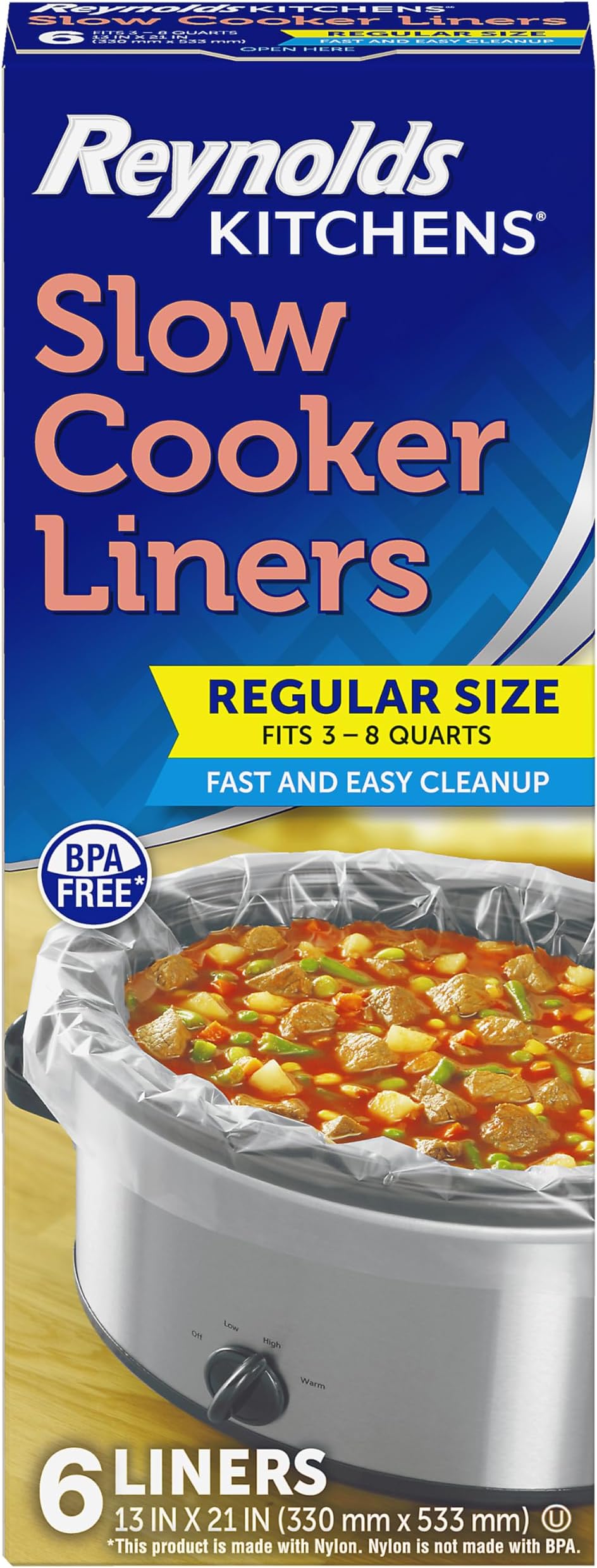 Reynolds Slow Cooker Liners, 6 Count