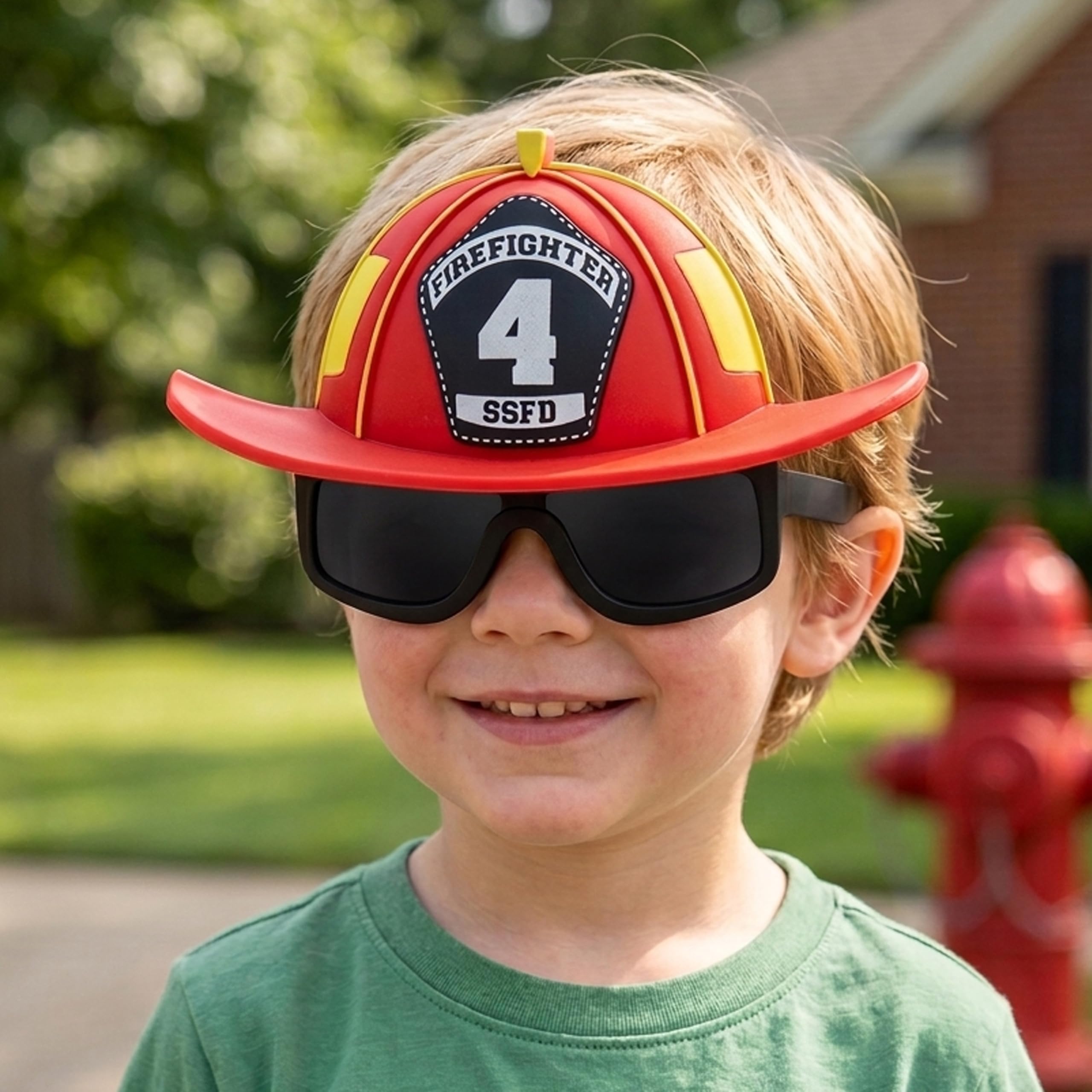 Sun-Staches Fireman Sunglasses | FireFighter Costume Accessory | UV400