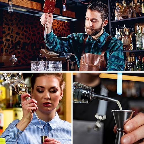 Miniatura 8 de 6 vertedores de botellas de licor, boquilla de acero inoxidable para botellas de licor, tapas selladas para verter vino con cepillo de 7.9 in para