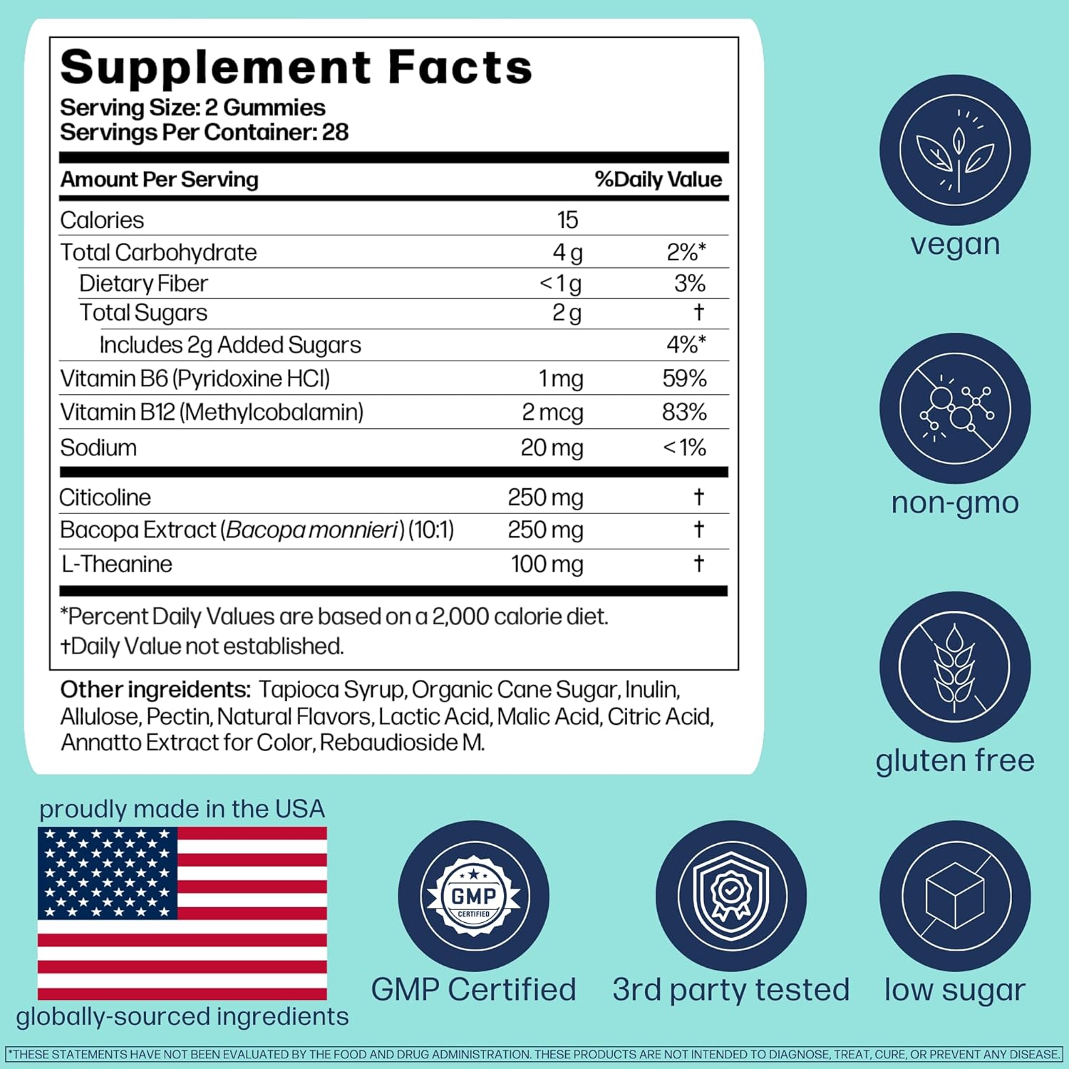 Avantera Elevate Kids Gummies - Best Focus Gummies for Memory & Brain Support - No Caffeine - Low Sugar - 56 Gummies for Ages 6+
