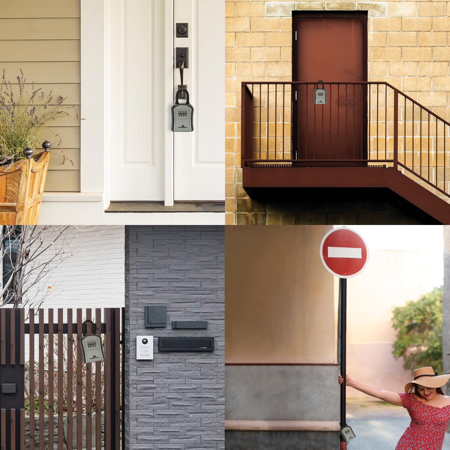 Velamp IRONGUARD IG012 - Cassetta di sicurezza per chiavi - Con lucchetto – Contenitore standard - Resistente alle intemperie - Combinazione a 4 cifre - Ideale per chiavi ingresso casa, garage e B&B