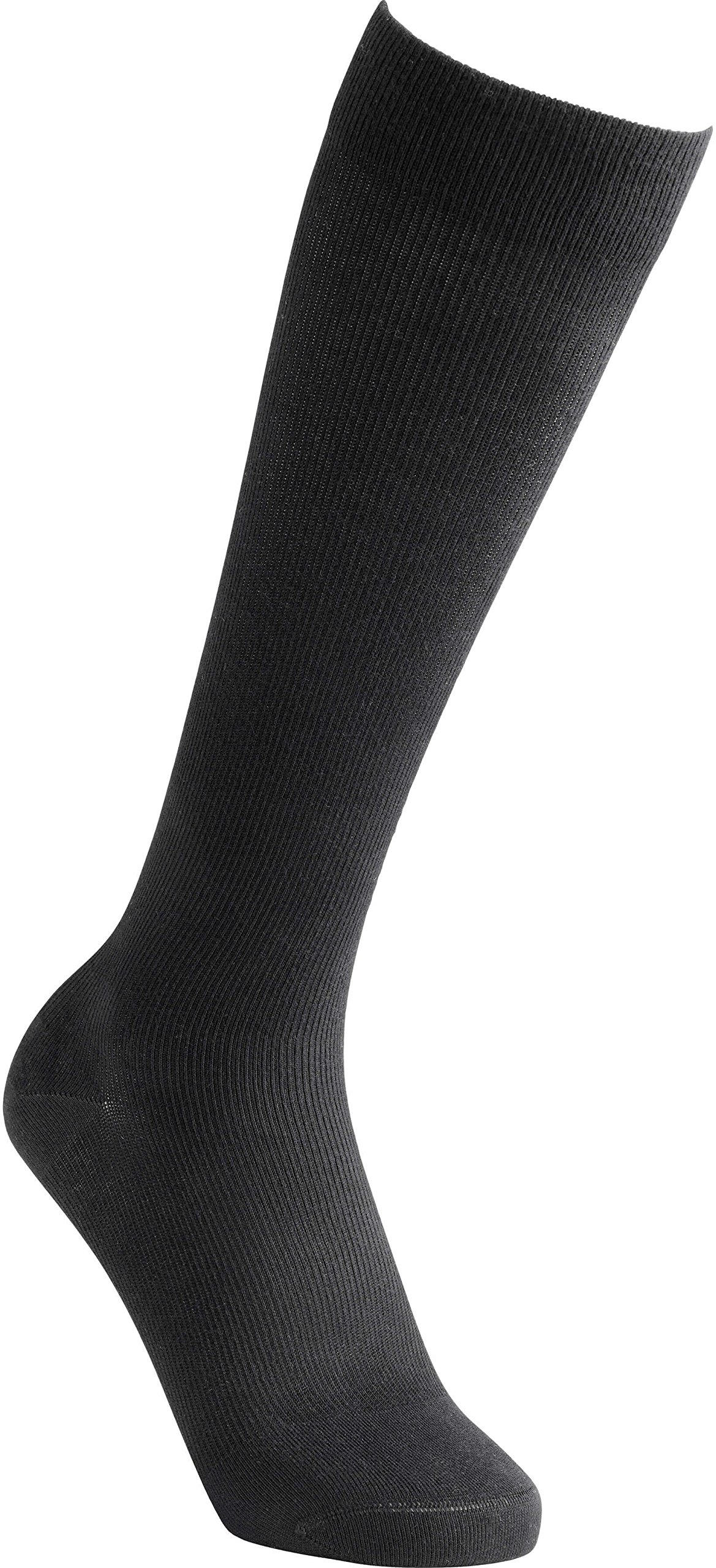 Cosyfeet Women's Black Extra Roomy Anti‑Dvt Travel Socks - S