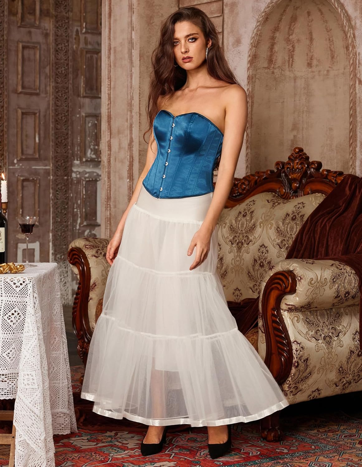 GRACE KARIN Women's Ankle Length Petticoats Wedding Slips Plus Size S-3X - Image 6