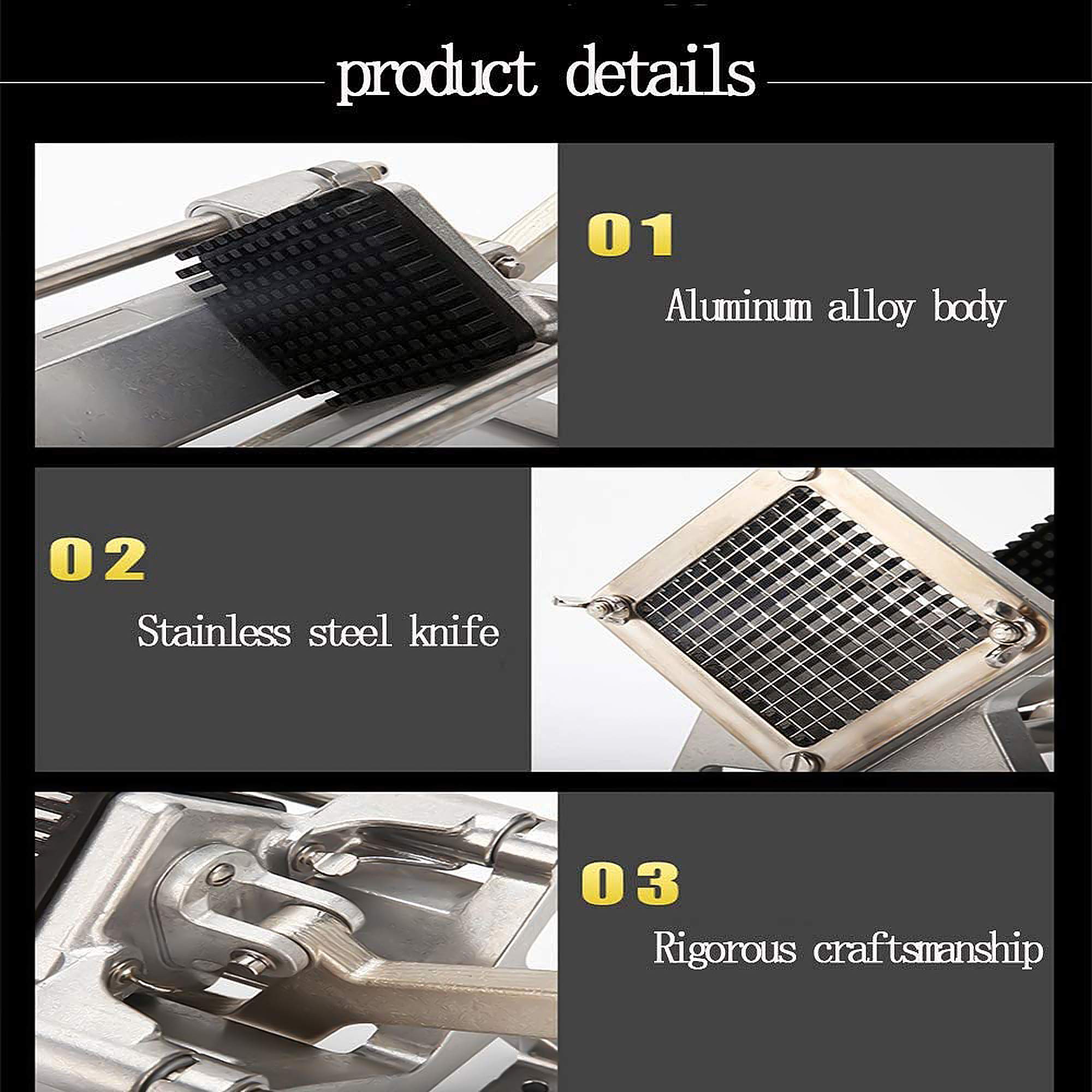 Cortador de frutas y verduras – Máquina de corte manual de patatas fritas, cortador de alimentos multifuncional para verduras, frutas, pepino
