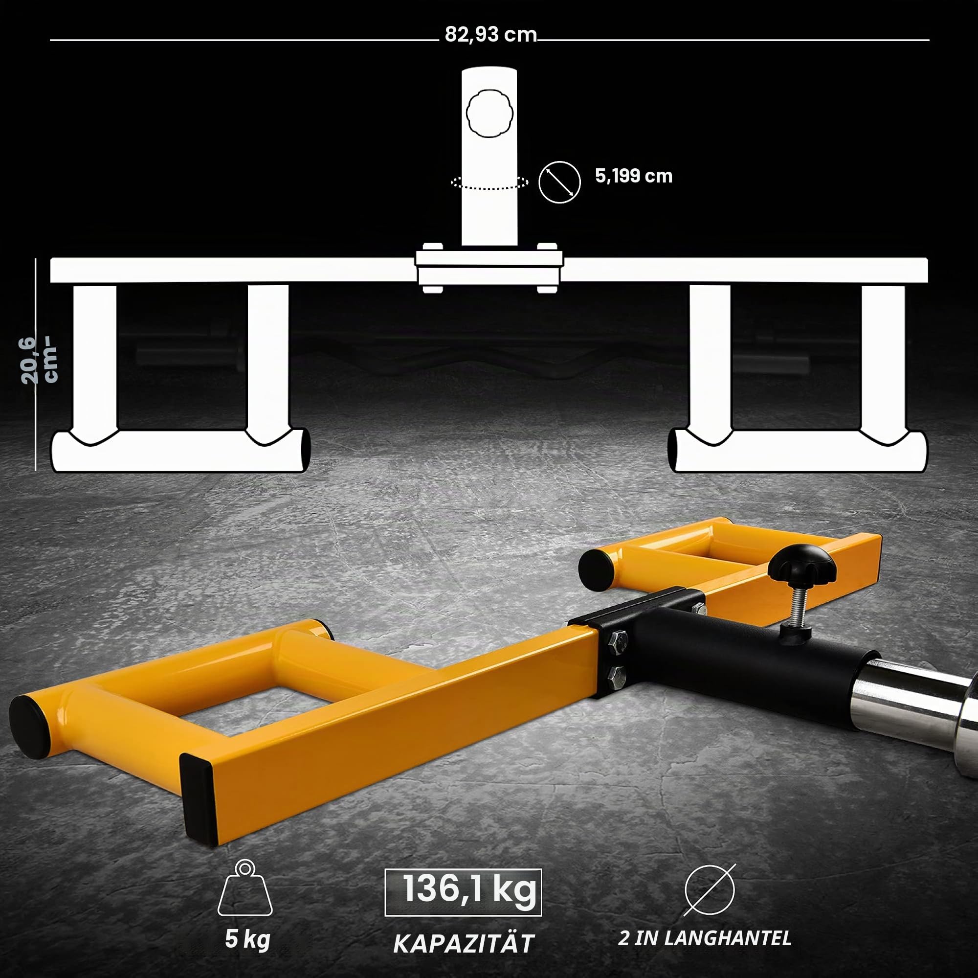 Yes4All Viking Press Landmine Griffbefestigung für 5.1 cm olympische Langhantel - 3 Handgriffpositionen - Unterstützung Home Gym für Kreuzheben, Kniebeugentraining, Erhöhte Vielseitigkeit