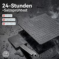 Auralum termosztátos zuhanyzó szett fekete, 25x25 cm esőfej, állítható magasság 3