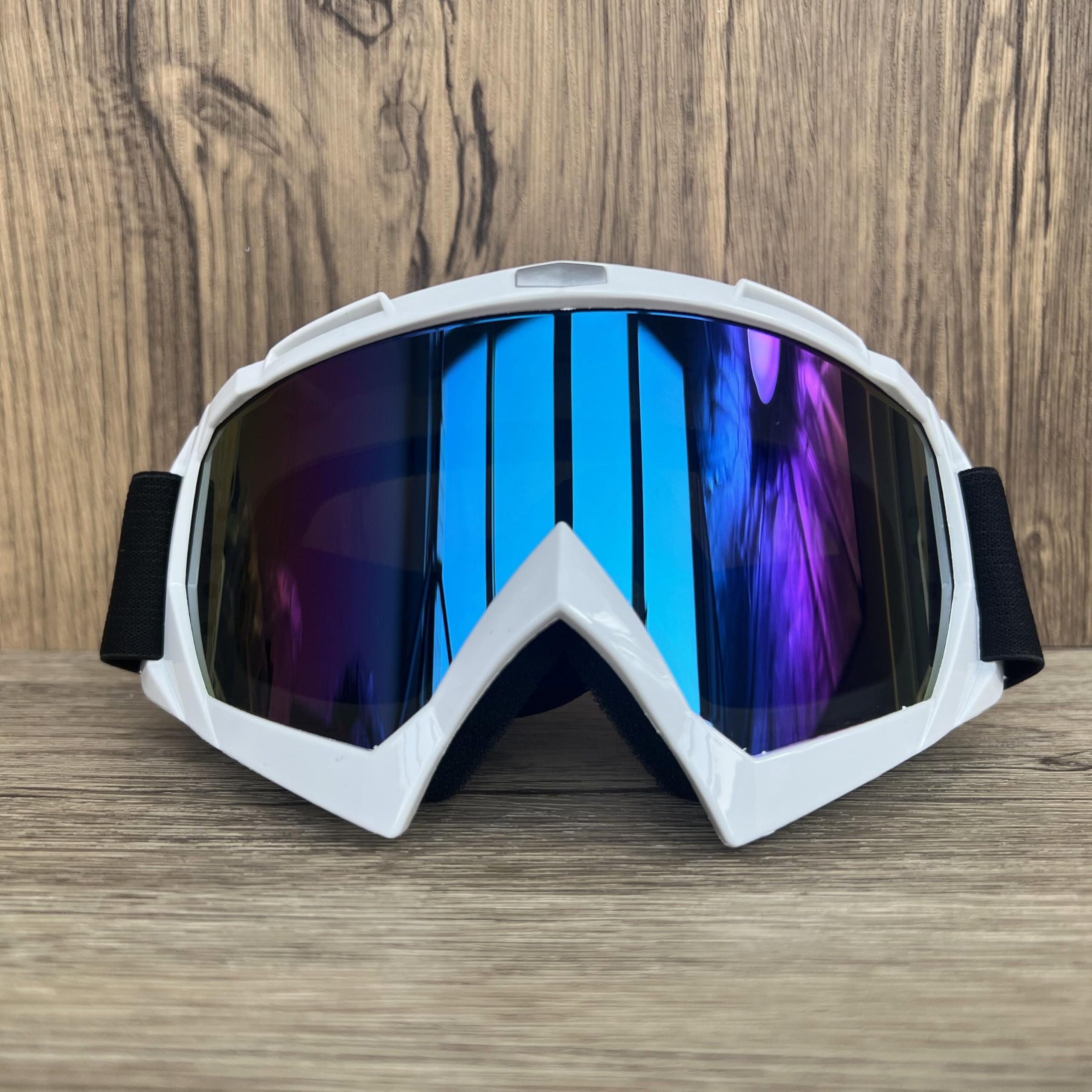 Occhiali Moto Occhiali da ciclismo for esterni, occhiali da fuoristrada, occhiali da motocross, occhiali da moto, maschera, lenti rimovibili, antivento, protezione UV