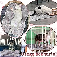 Vista 5 de Reginary 4 mantas impermeables de conejillo de indias lavables de forro polar para animales pequeños, almohadillas de entrenamiento reutilizables