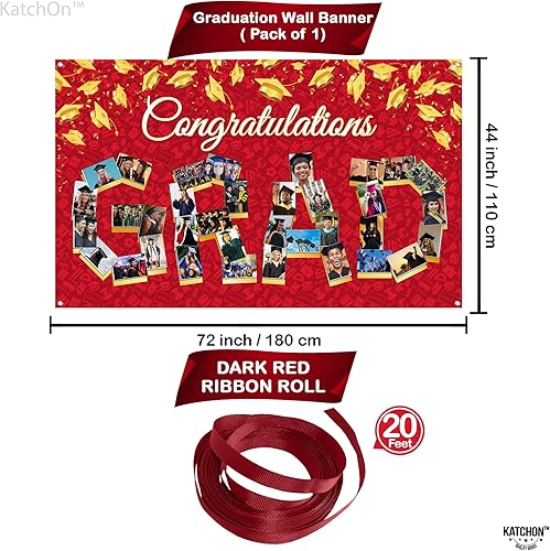 Miniatura 2 de KatchOn, Cartel de fotos de graduación de felicitaciones  72 x 44 pulgadas  Cartel de graduación personalizado 2024  Cartel de fotos de graduación