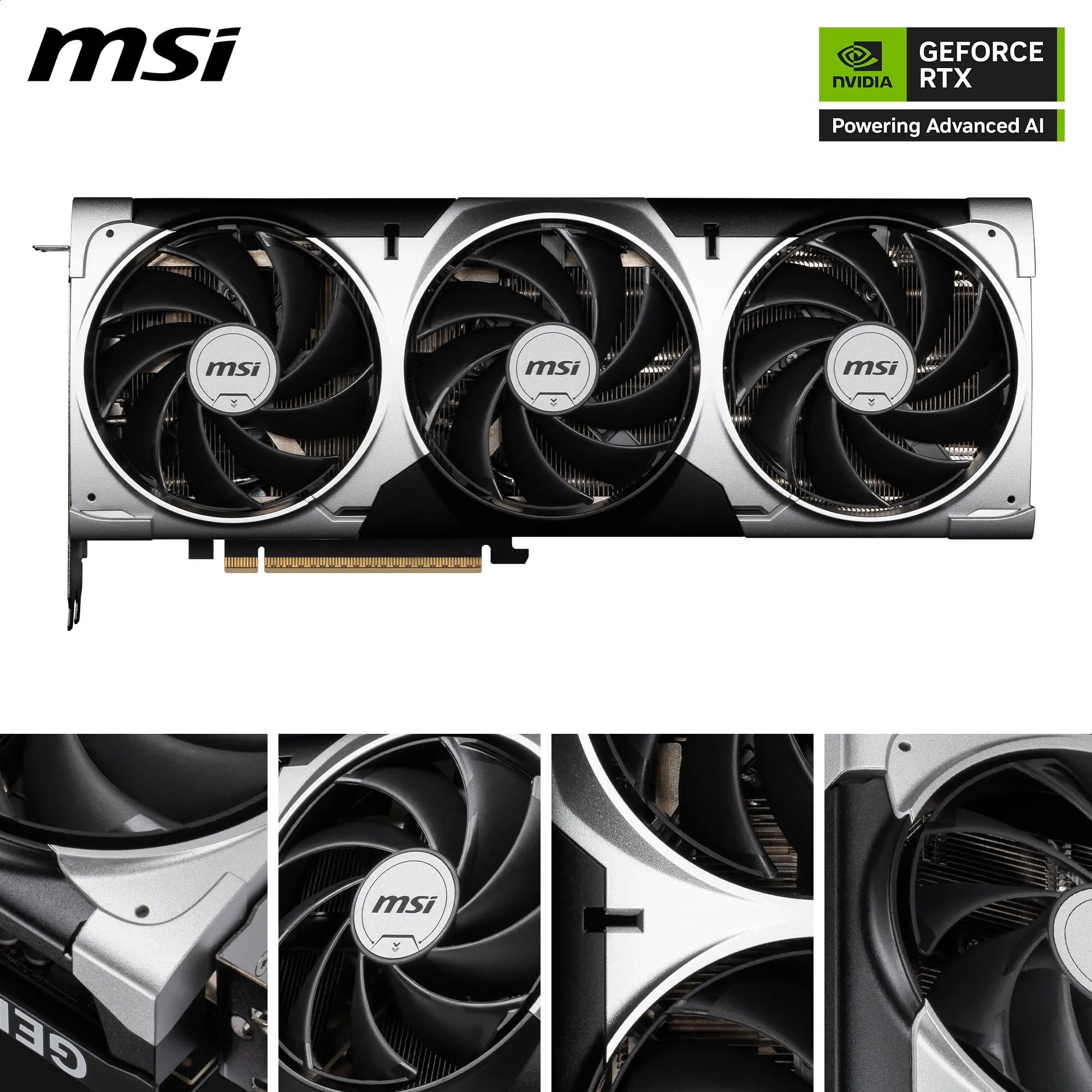 MSI GeForce RTX 5080 Ventus 3X OC 16 Go GDDR7 Carte Graphique PCIe 5.0 Triple Ventilateur HDMI 2.1b DisplayPort 2.1b