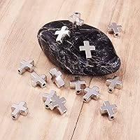 Vista 13 de Craftdady - Cuentas pequeñas de cruz de metal