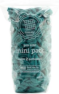 Harrisville Designs Friendly Loom Potholder Cotton Loops 10 Inch Pro Size Loops Make 2 Potholders, Weaving Crafts for Kids and Adults-Peacock