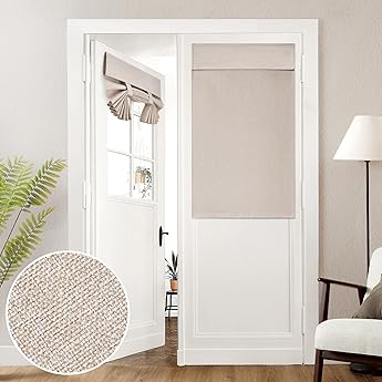 RYB HOME Classroom Door Window Cover, Blackout Shades for Classroom Windows and Doors Cover Lockdown Shades, Room Darkening Design Blocks Views, W 26 x L 18 inches, Pure White, 1 Panel