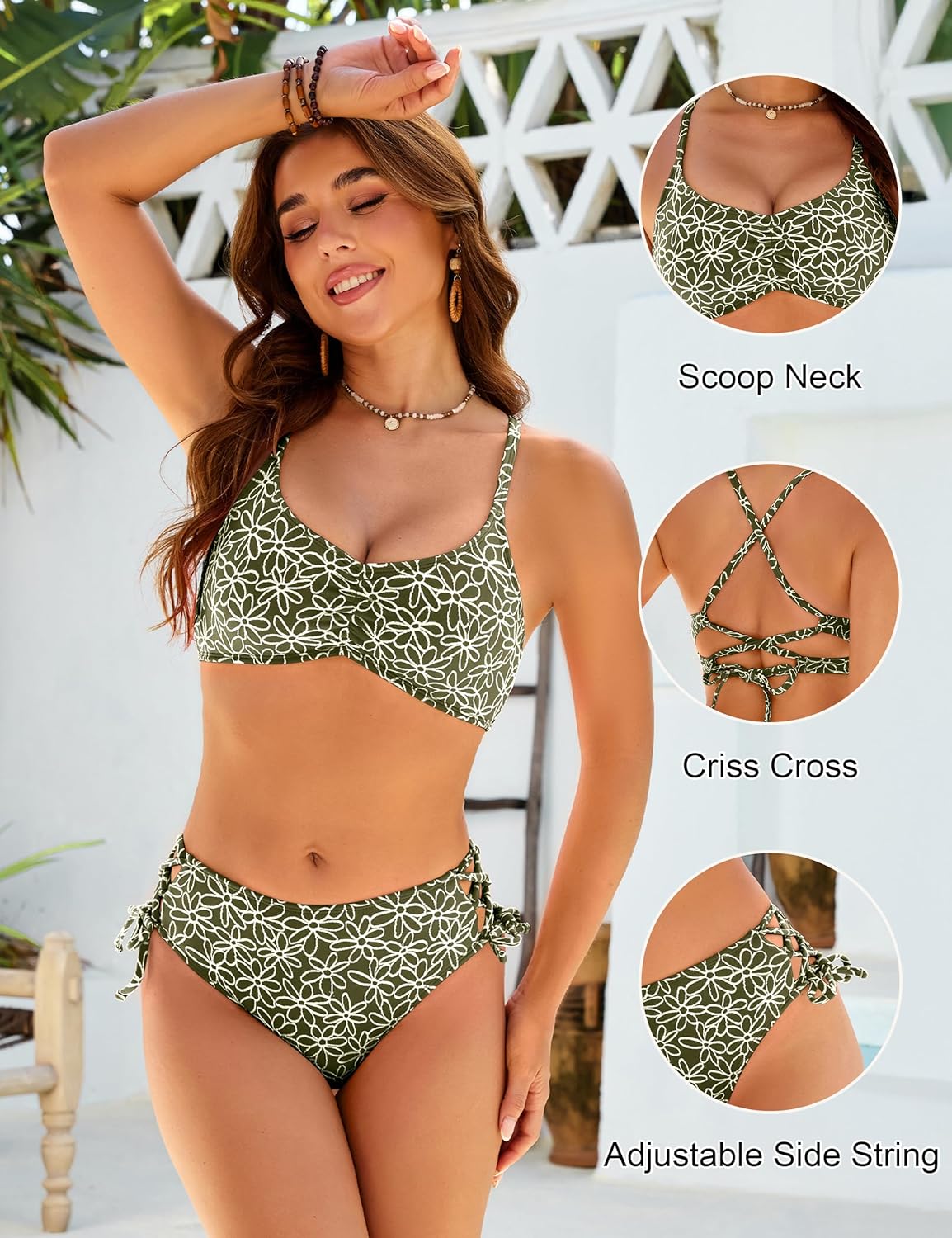 Blooming Jelly Womens Bikini Sets Two Piece Cheeky Swimsuit Embroidery Curvy String Bathing Suit - Image 4