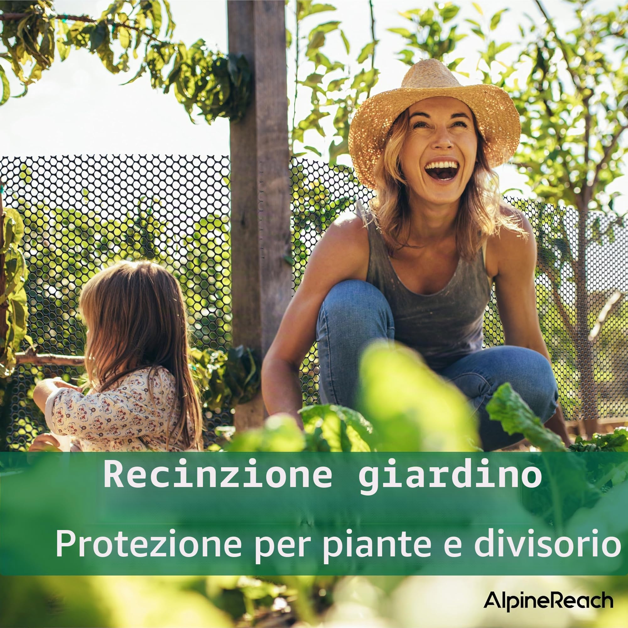AlpineReach Rete metallica in plastica da 0,4 m x 9 m, rotolo di recinzione con fascette, ideale per pollame, cani, barriera per conigli e giardinaggio, rete resistente per polli, versatile e rigida