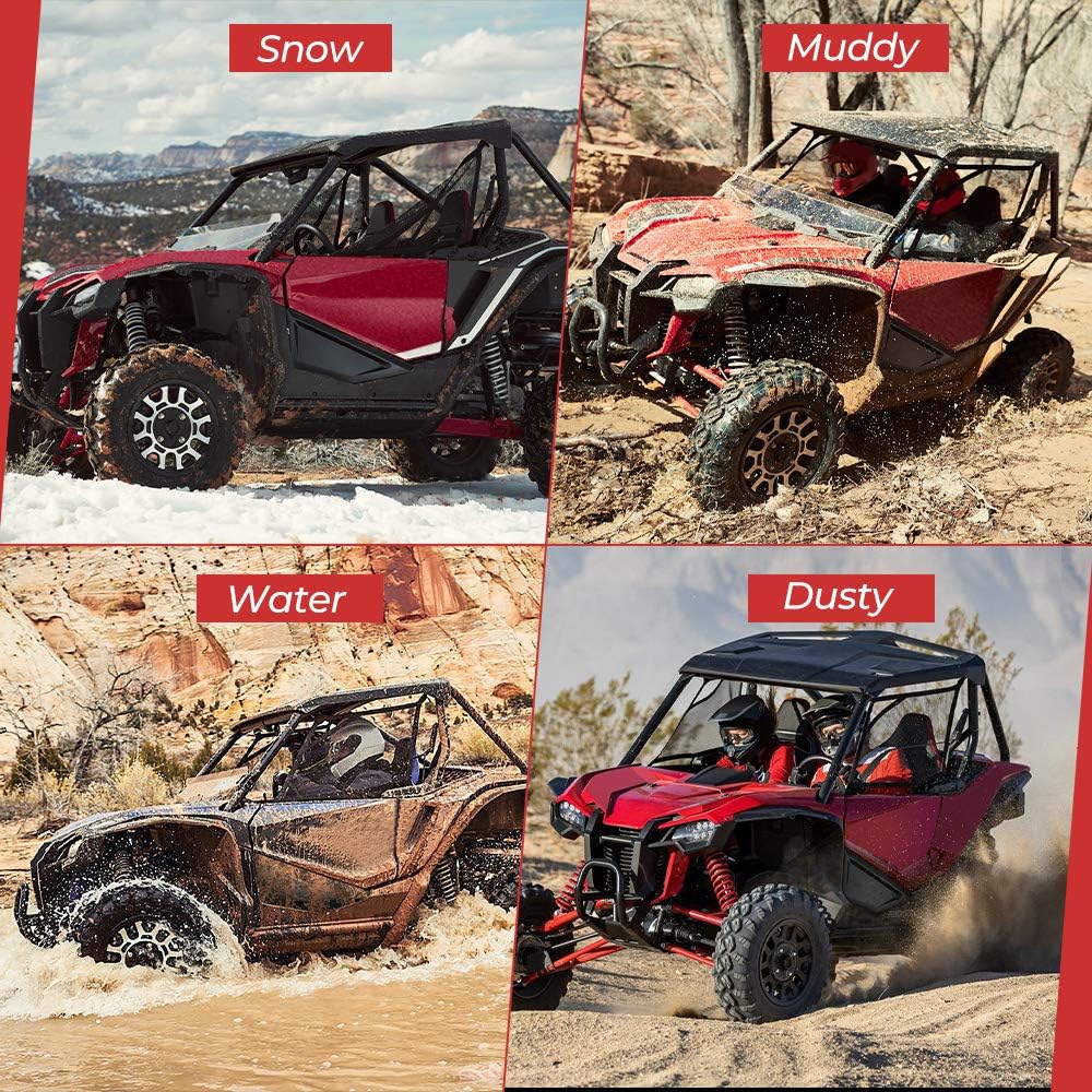 KEMIMOTO UTV Front Lower Doors, UTV Doors with Built in Frame, Block Dust & Mud, Compatible with Talon 1000X/1000R/1000X-4 2019-2026, Replaces 08R77-HL6-A00, Accessories 2 Front Lower Doors