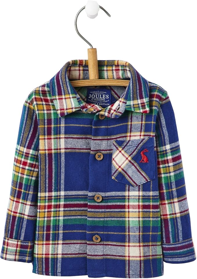 Joules Baby Boys Checked Shirt Navy Tartan 36 months