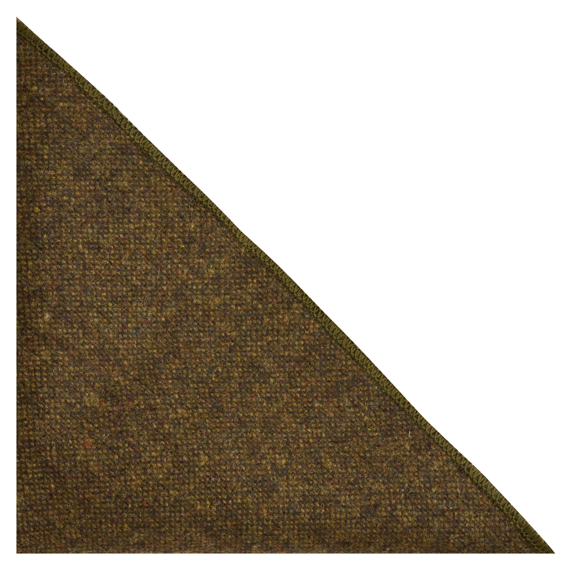 King & Priory Highland Weave Earth Green Einstecktuch, Taschentuch