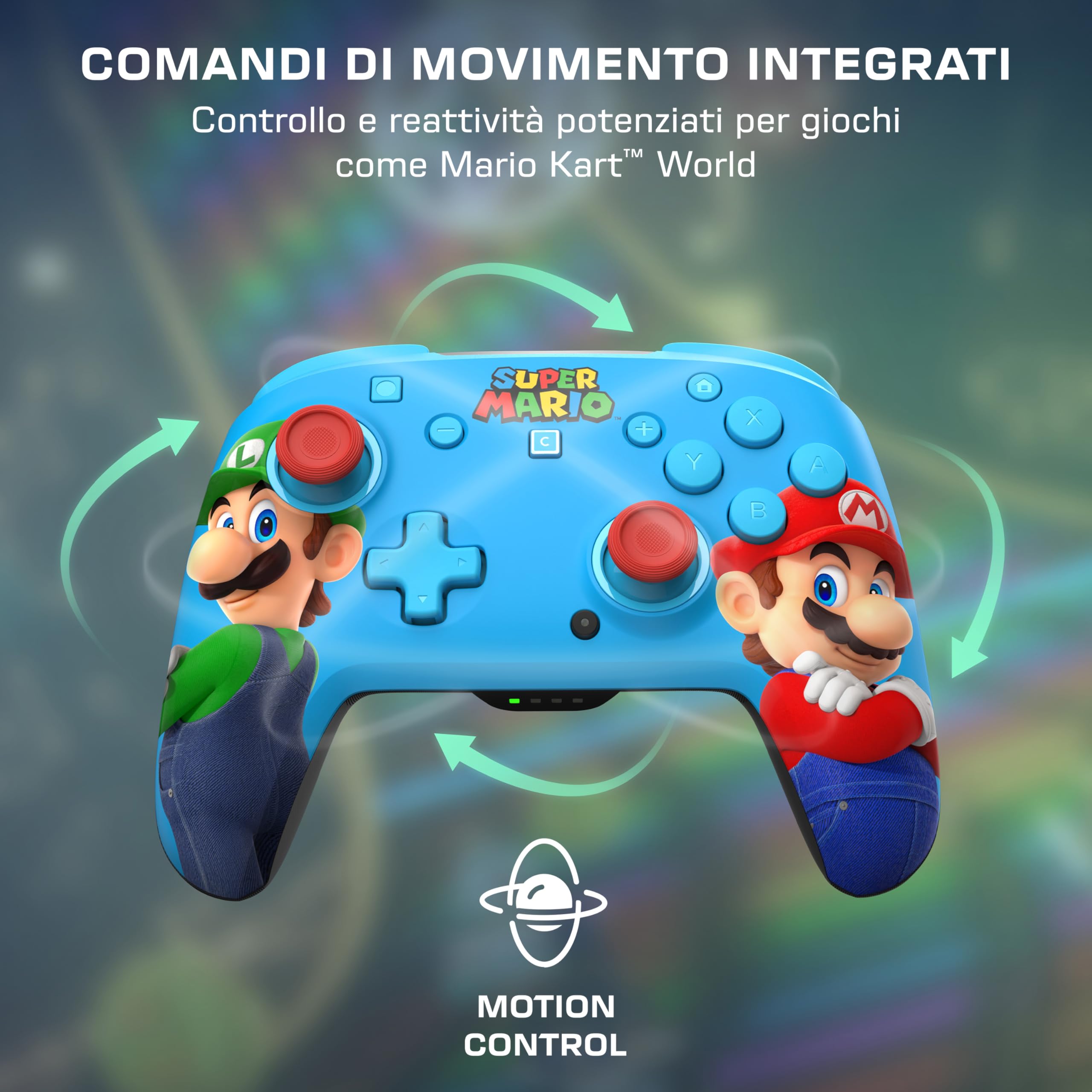 Turtle Beach Rematch Mario e Luigi Controller da gaming wireless per Nintendo Switch. Funziona anche con Nintendo Switch 2