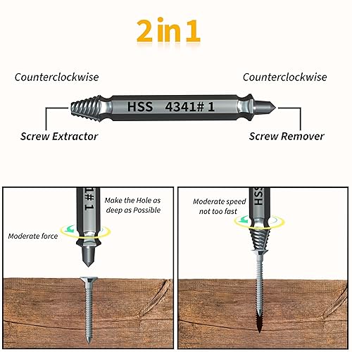 Miniatura 3 de Regalos para hombres  Juego de extractor de tornillos a rayas  Regalos para el día del padre de esposa, hija e hijo  Juego de extracción fácil para