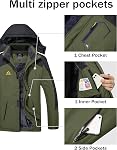 MAGCOMSEN Manteaux d'hiver à l'eau résistant aux hommes Manteau d'eau à couverture Parka Mountain Chaud Snow Veste de ski avec multi-pockets
