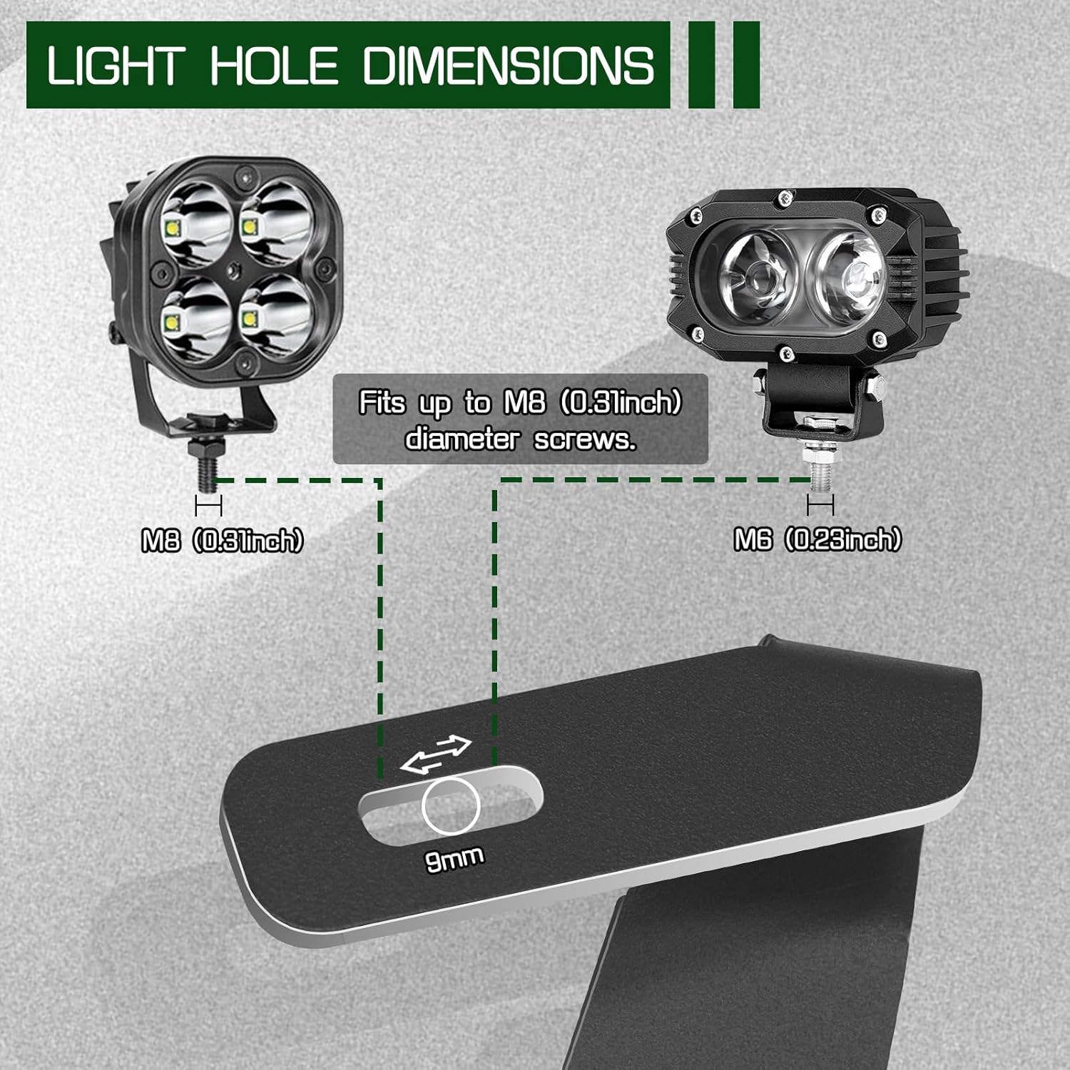 JROAD Ditch Light Brackets Hood LED Light Mount Brackets Compatible with 2022-2023 Toyota Tundra 3rd Gen | Ditch Light Hood Mounting Brackets for mounting Auxiliary Off-Road LED Pod Work Light, Black