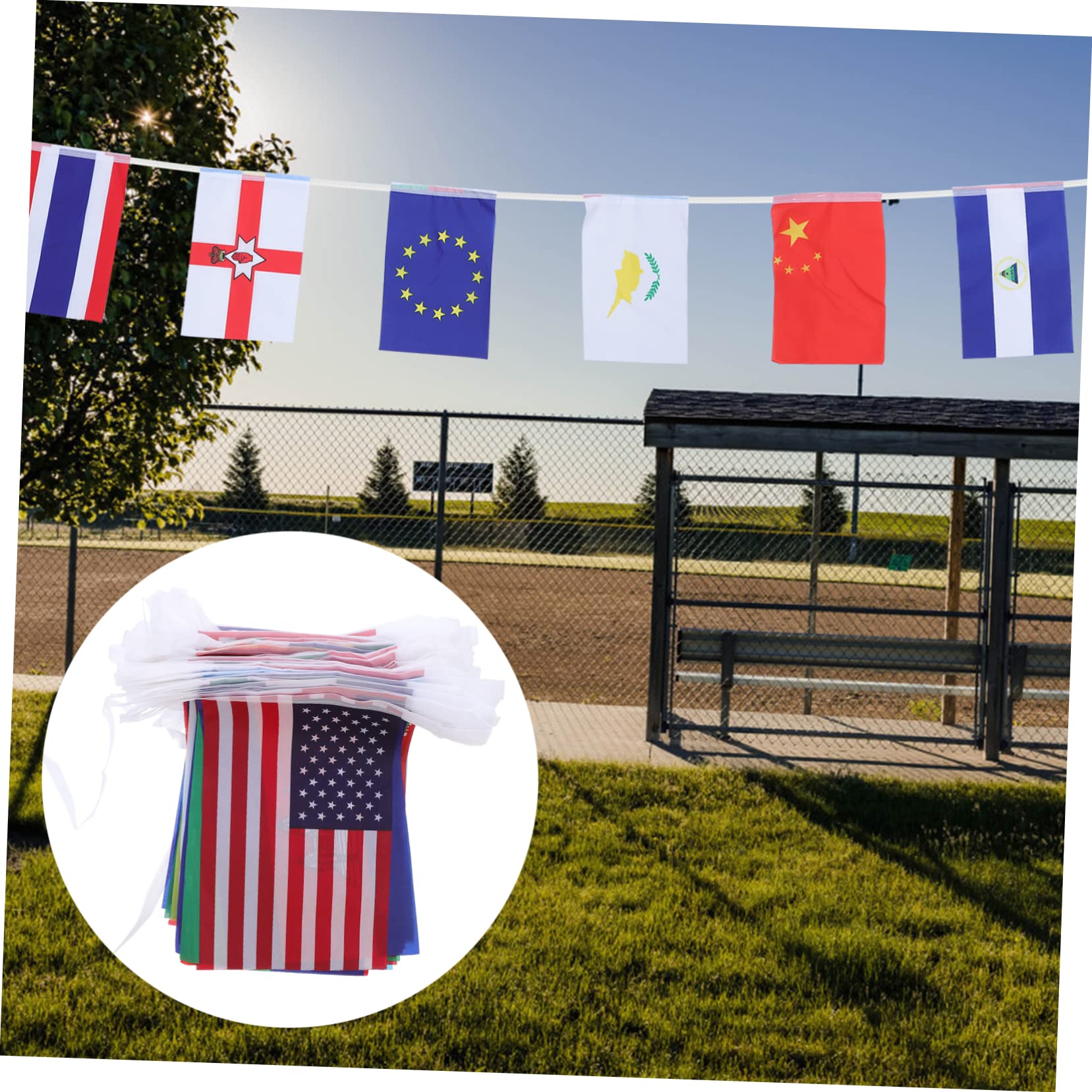 Cabilock 6juegos Banderines Decorativos De Banderas Nacionales De Países Para Celebraciones Deportivos Guirnalda Ligera y Para Escuelas y Públicos