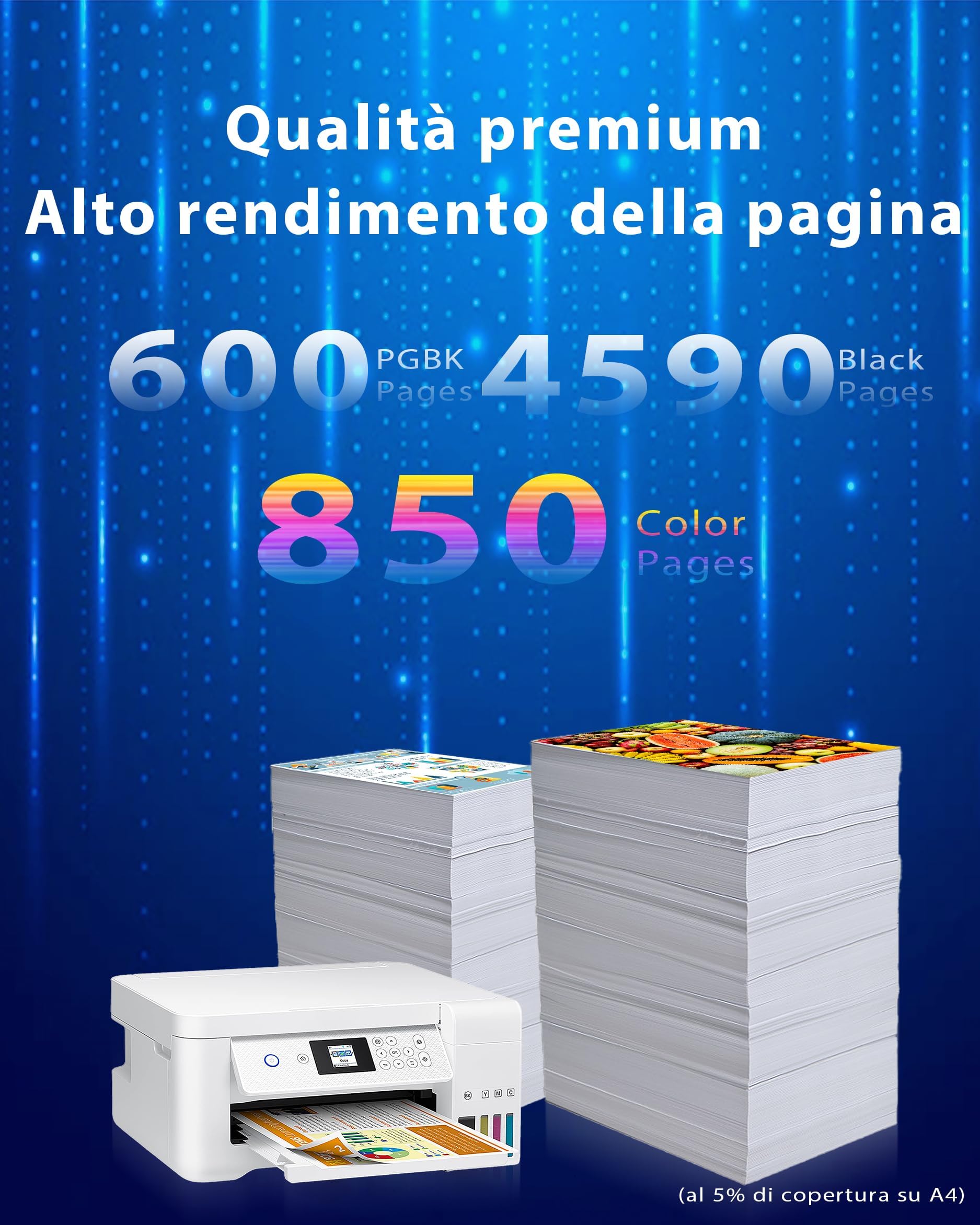 OINKWERE 580XXL 581XXL Cartucce d'inchiostro 5-Confezioni Compatibili con Canon PGI-580 CLI-581 Pixma TR7550 TR8550 TS6150 TS6151 TS8150 TS8151 TS8152 TS9150 (1 PGBK 1 Nero 1 Ciano 1 Magenta 1 Giallo)