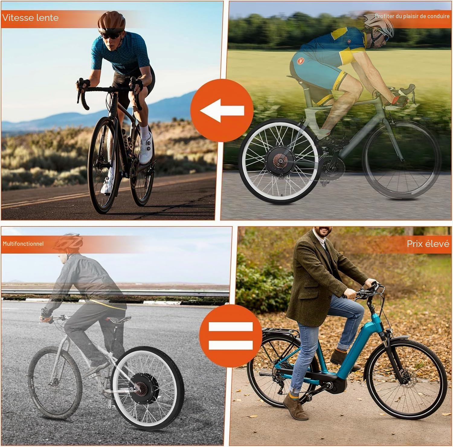 36V 800W moteur sans balais sans dents 26 pouces Kit de conversion pour vélo électrique 140kg capacité de charge cinq vitesses régulateur de vitesse moteur de roue arrière avec affichage LCD