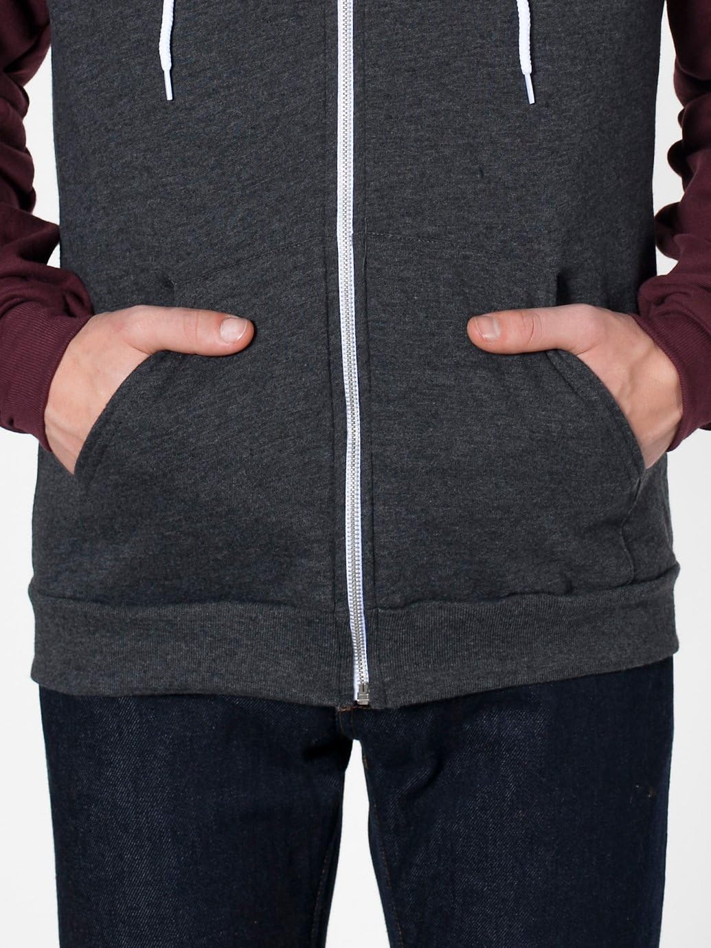 American Apparel Men's California Fleece Long Sleeve Zip Hoodie