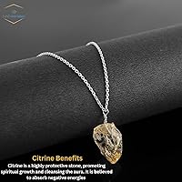 Vista 20 de Raw Gemstone Necklace Birthstones 1 Silver