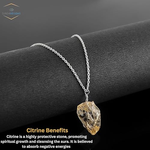 Miniatura 20 de Raw Gemstone Necklace Birthstones 1 Silver