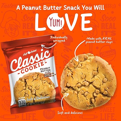 Miniatura 3 de Classic Cookie, Galleta horneada suave, mantequilla de maní, 3 onzas, 32 galletas