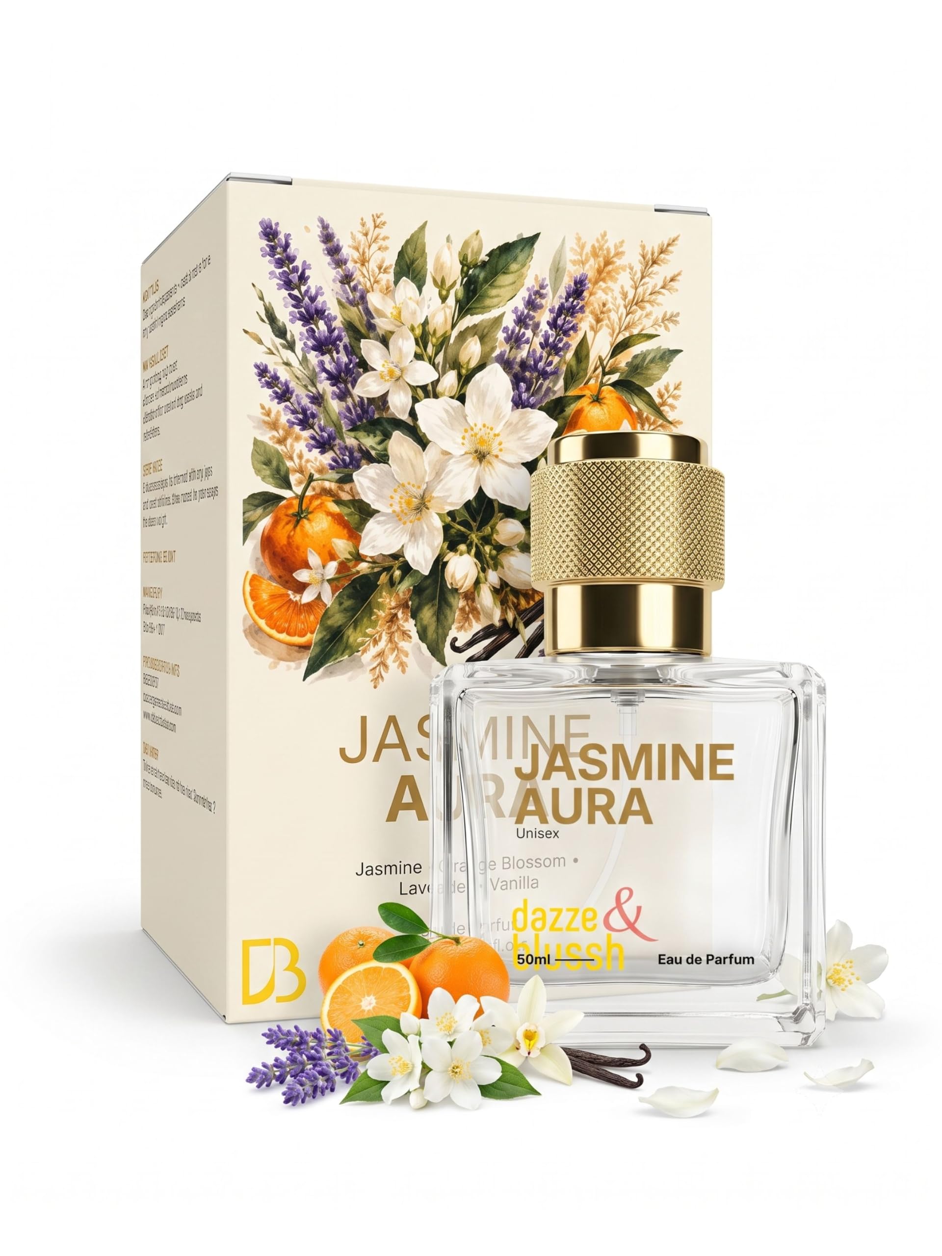 Dazze & Blussh Jasmine Aura Eau de Parfum for Women | Jasmine, Mogra, Orange Blossom & Vanilla | Long Lasting White Floral Perfume | Office, Evening & Gift Wear | 50ml-picture-19