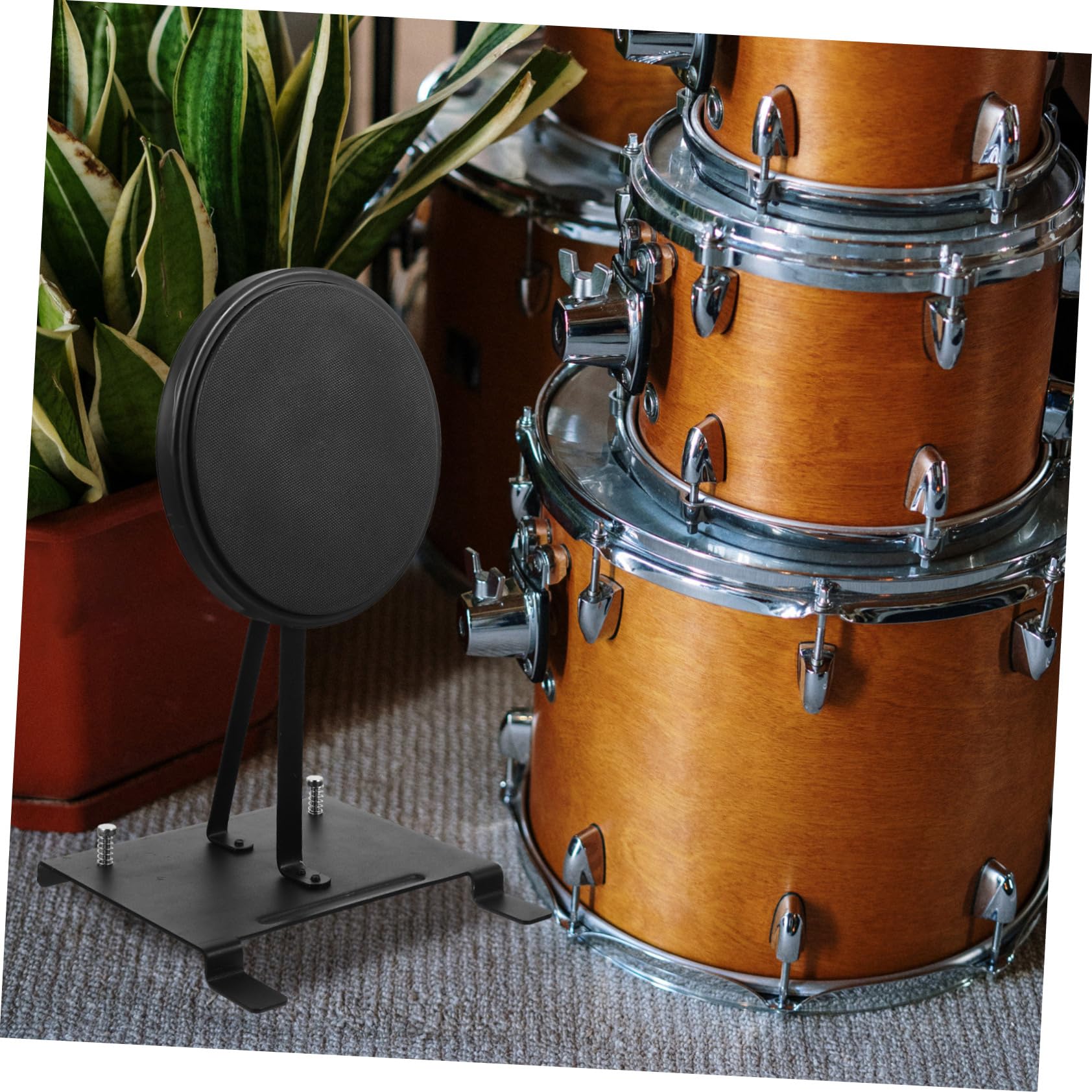 ULDIGI Double Kick Pedal Drum Practice Pad Kit Durable Bass Drum Pedal for Foot Technique Development for Drummers Percussion Enthusiasts Electronic Drum Compatible