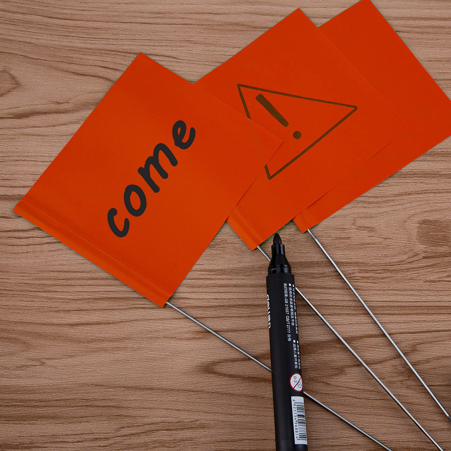 Buy AIEX 42Pcs 2"x3" Marking Flags with 13.8" Steel Pole Vinyl Stake