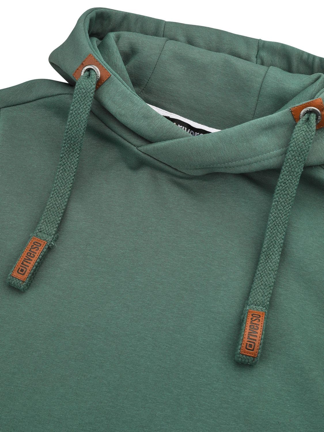 riverso RIVNiklas Felpa con Cappuccio da Uomo, con Tasche a Marsupio, Collo Incrociato, Regular, Tinta Unita, Cotone, Grigio, Marrone, Verde, Rosso, Blu, Nero, S, M, L, XL, 2XL, 3XL, 4XL, 5XL