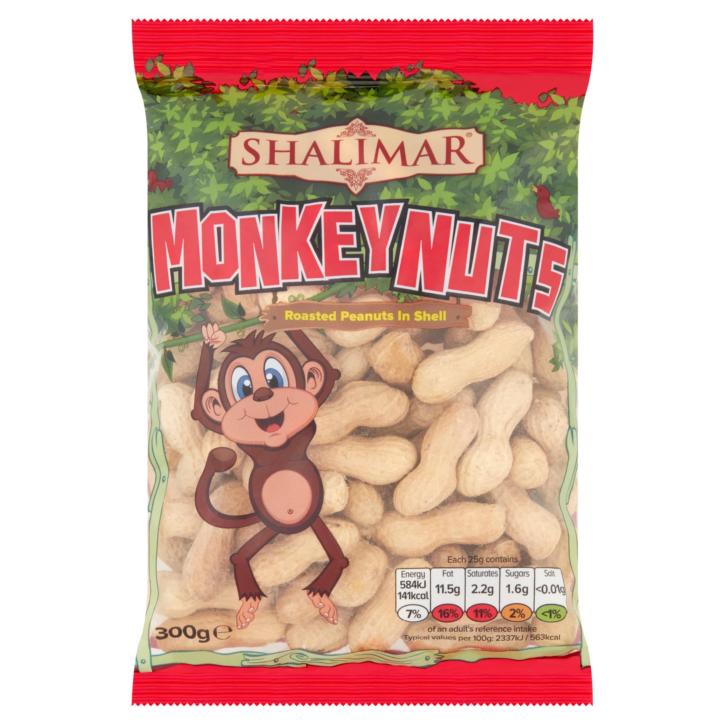 Shalimar Monkey Nuts Roasted in Shell 300g