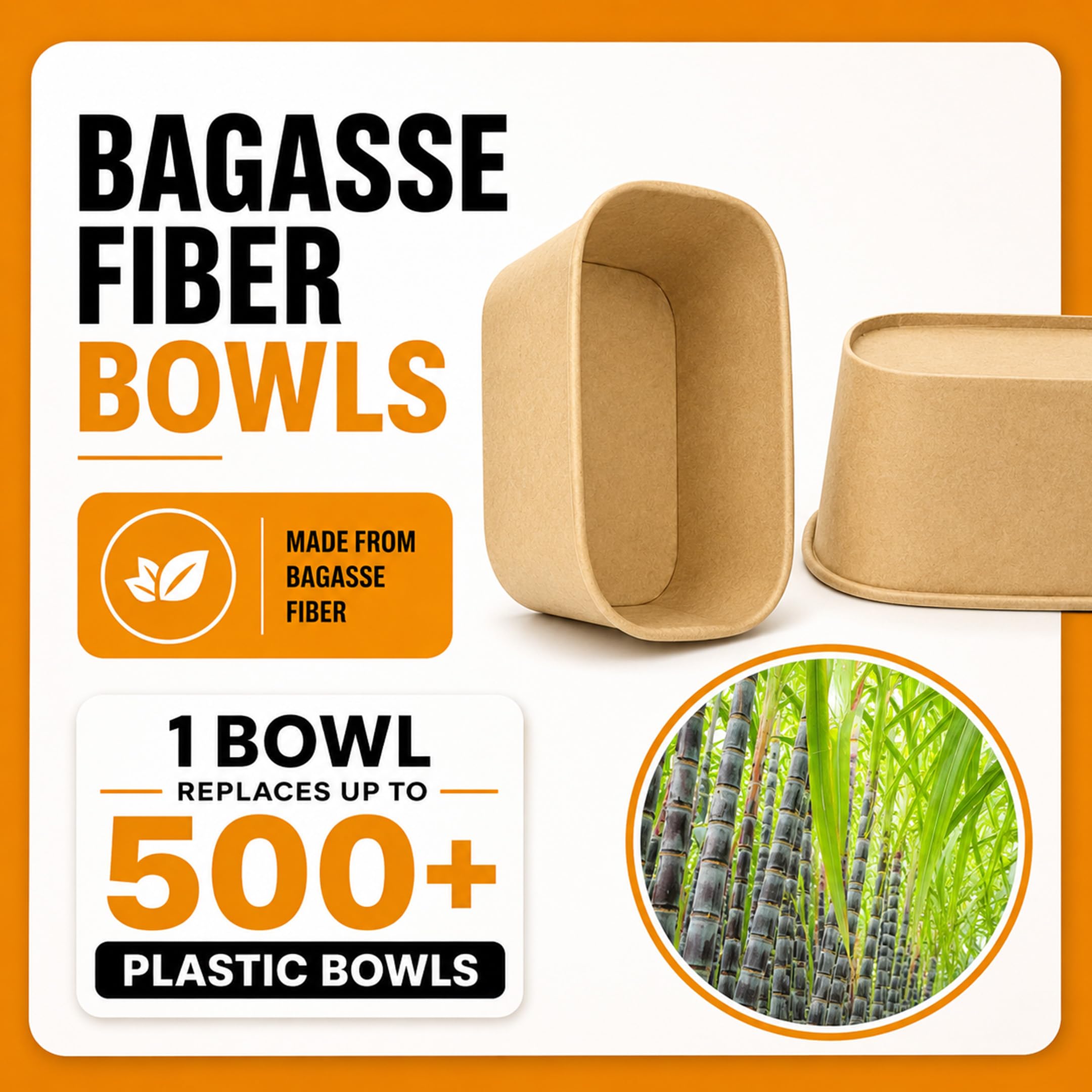 Large Paper Bowls with Lids - 50 Pack -5 Large Paper Bowls with Lids - 50 Pack -5