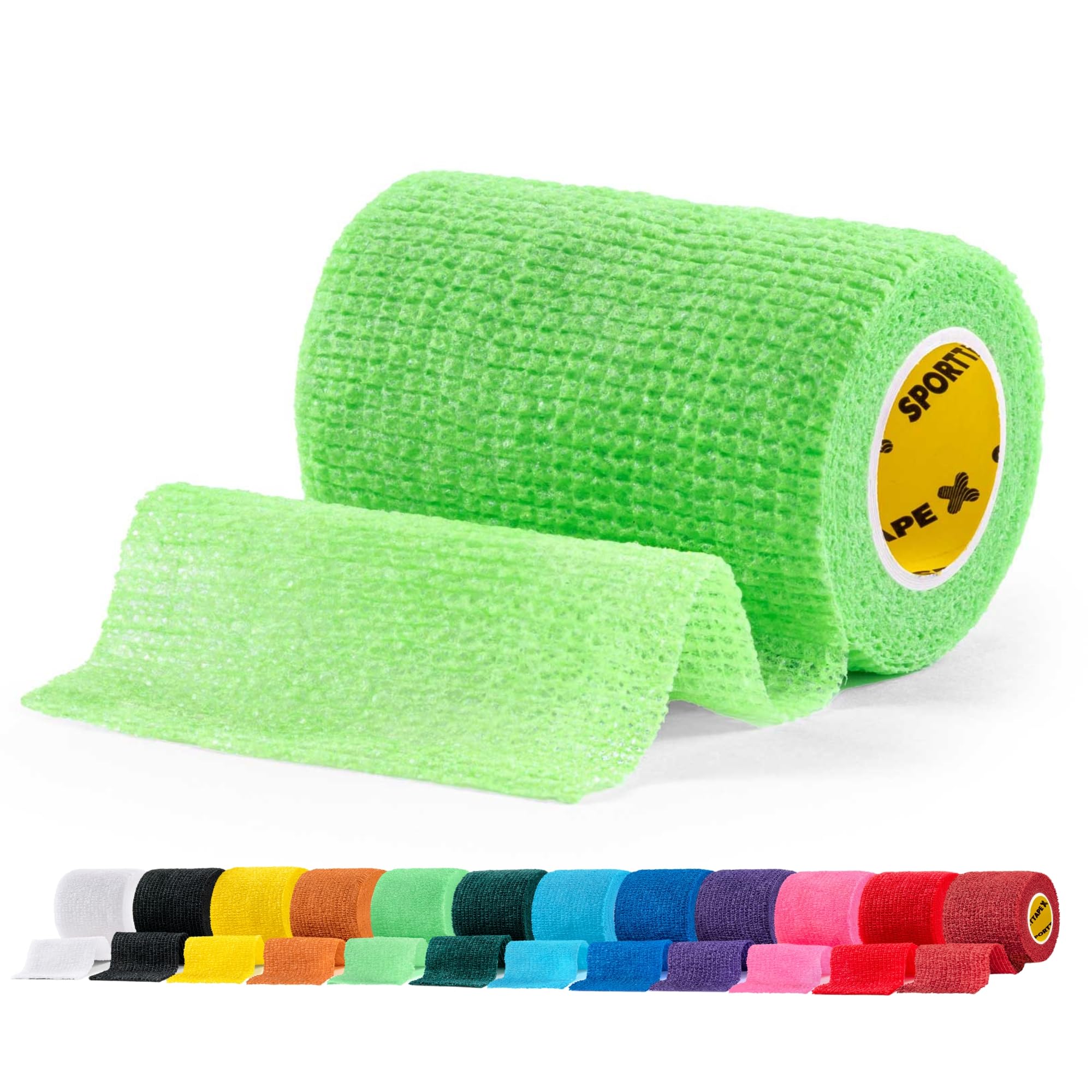 SPORTTAPE 6 Rolls Self-Adhesive Cohesive Bandage, 7.5cm x 4.5m, Beige - Compression & Vet Wrap for Dogs, Horses, Sports Stretch Tape for Football, Ankles, Joints, Fingers, Wrists & Sock Tape — view 41