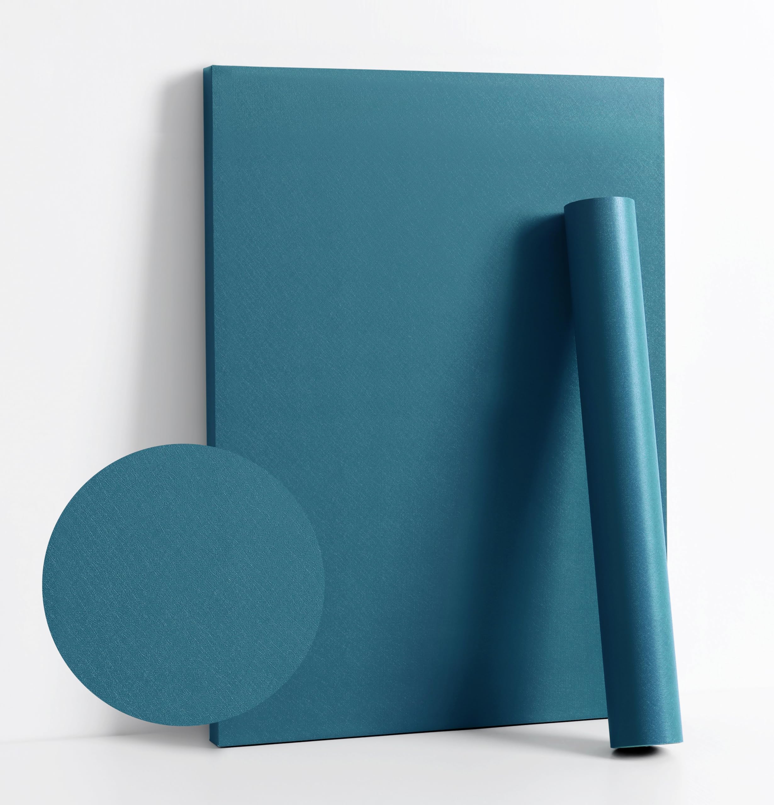 Dimoon 236''x17.7'' Blue Peel and Stick Wallpaper Contact Paper Modern Self Adhesive Wall Paper Removable Renter Friendly Textured Solid Color Shelf