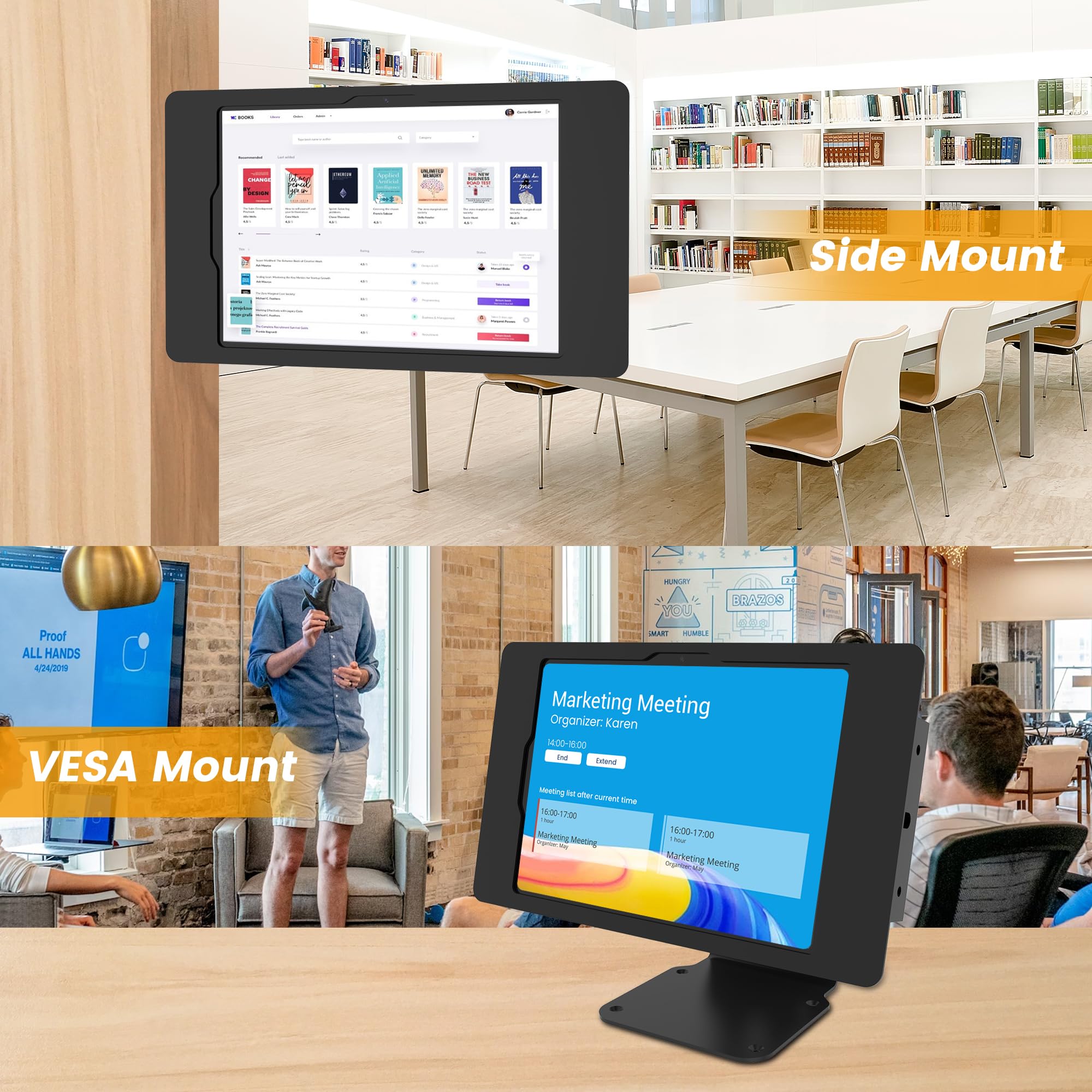 Uchwyt ścienny do iPad 10,9" 10, iPad Pro 11" 1st 2nd 3rd 4th, iPad Air 4th iPad Air 5th, All Metal Tablet uchwyt ścienny kompatybilny z VESA