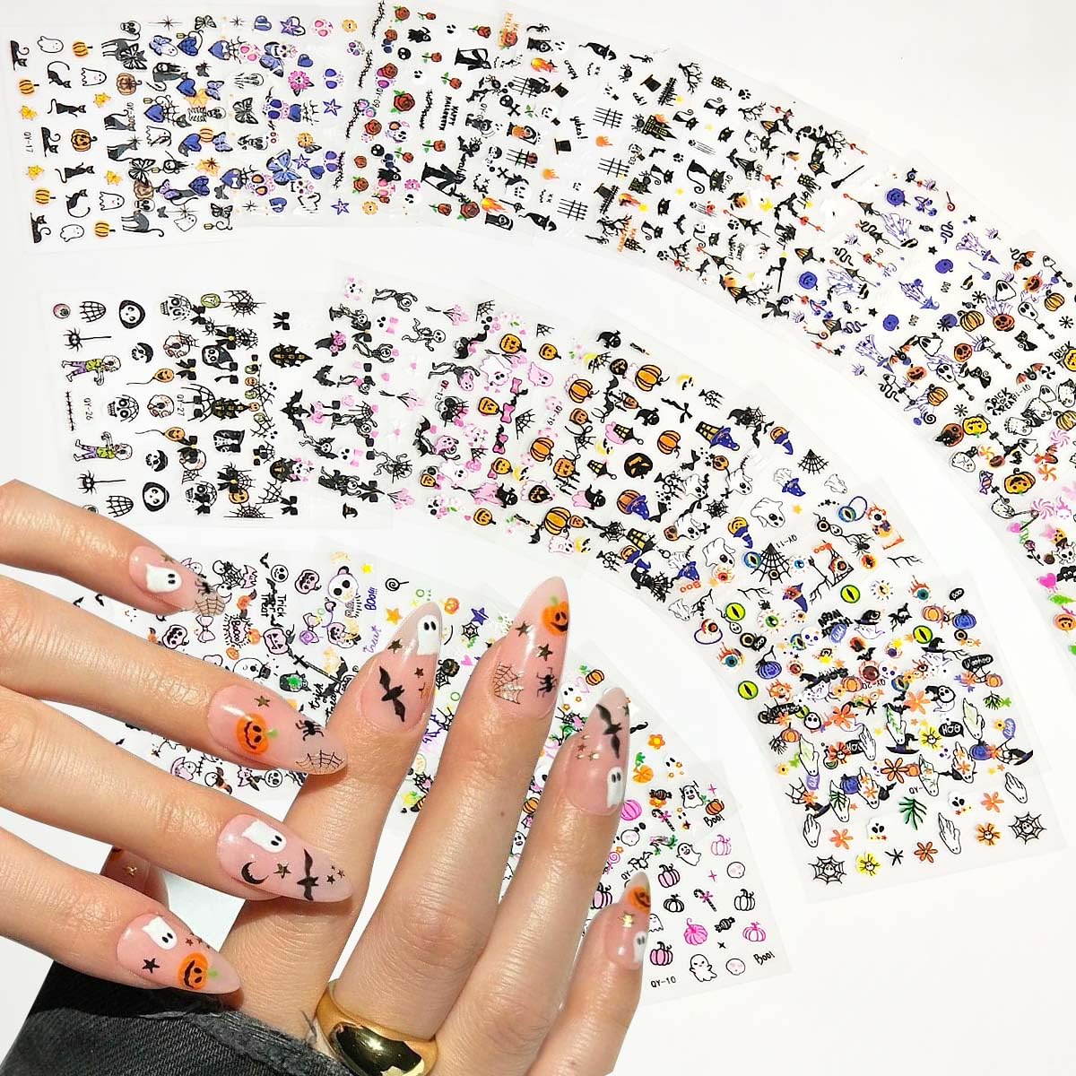 Halloween Nail Stickers - 30 Sheets for Spooky Nails -2