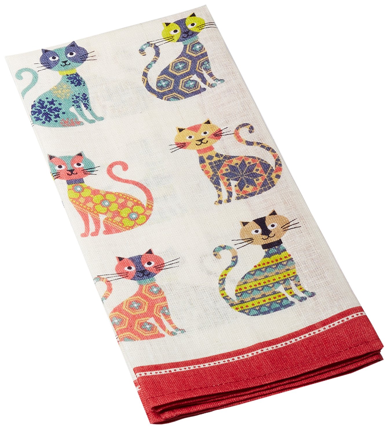 Ulster Weavers Multicolor Groovy Cats Linen Tea Towel